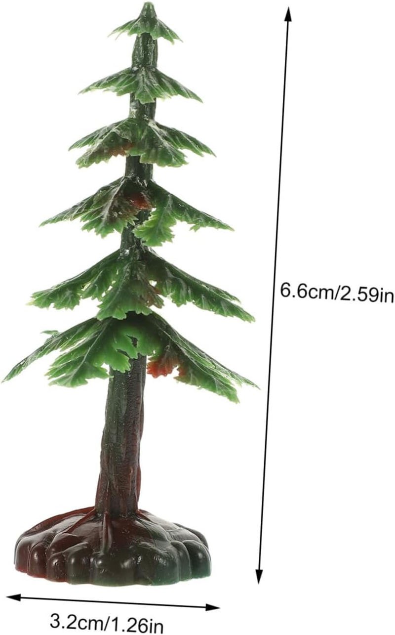 20Pcs Miniature Christmas Tree Artificial Simulation Tree Ornament for Desktop Landscape Decoration Xmas Craft Figurine Set image number 5