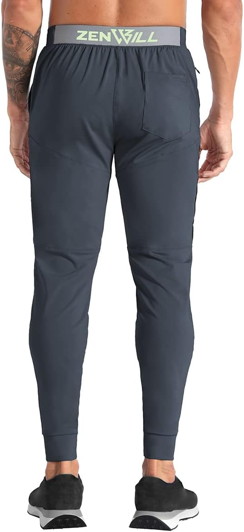 ZENWILL Men'S Lightweight Gym Track Pants,Mens Casual Athletic Workout Joggers Sweatpants with Zip Pockets image number 5