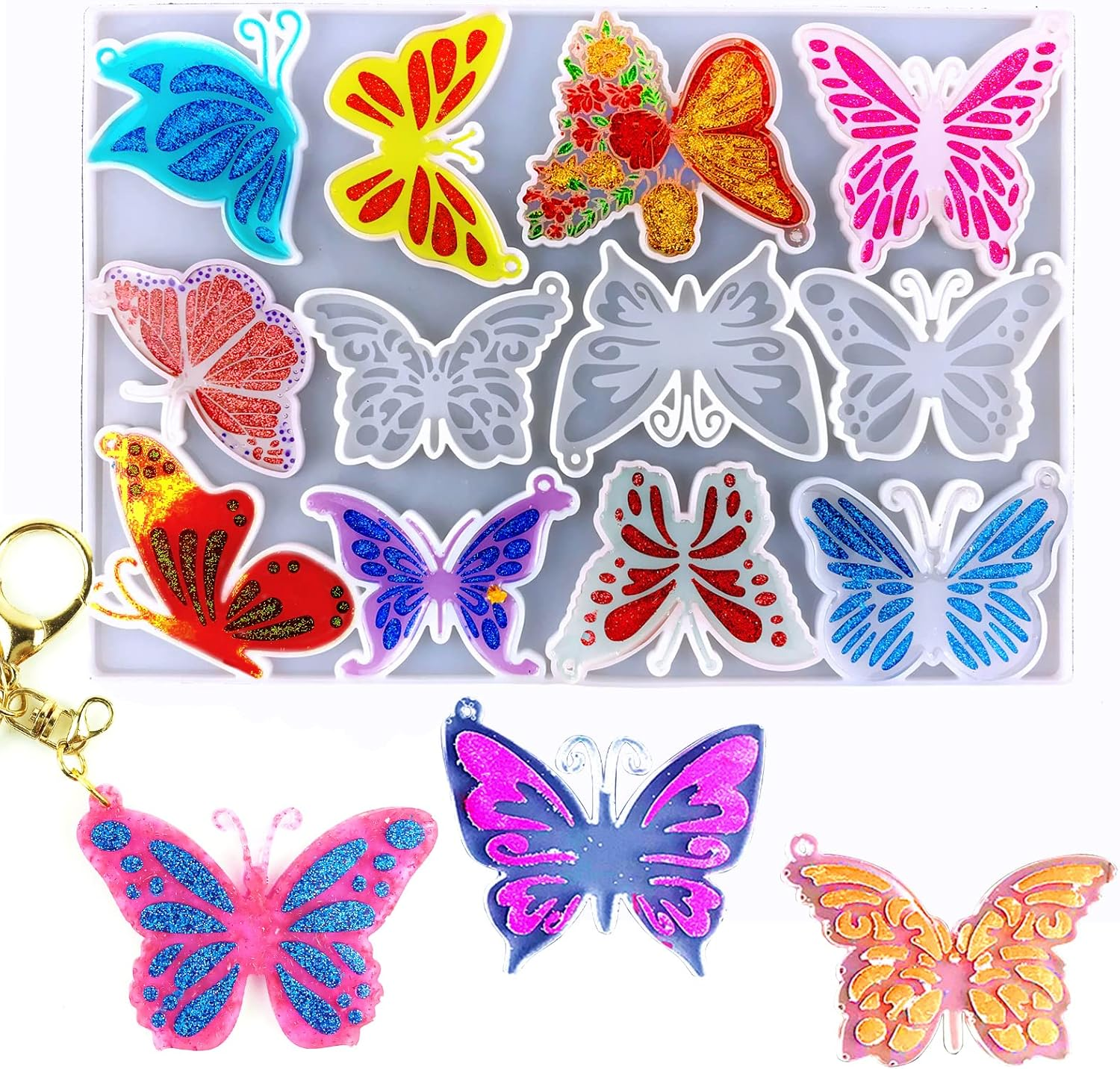 Zodiac Resin Molds, 12 Constellation Animals Keychain Silicone Mold, Unique Epoxy Resin Casting Molds, Pendant Mold for DIY Jewelry Pendant Earrings Necklace Art Crafts Keychain Halloween Decor