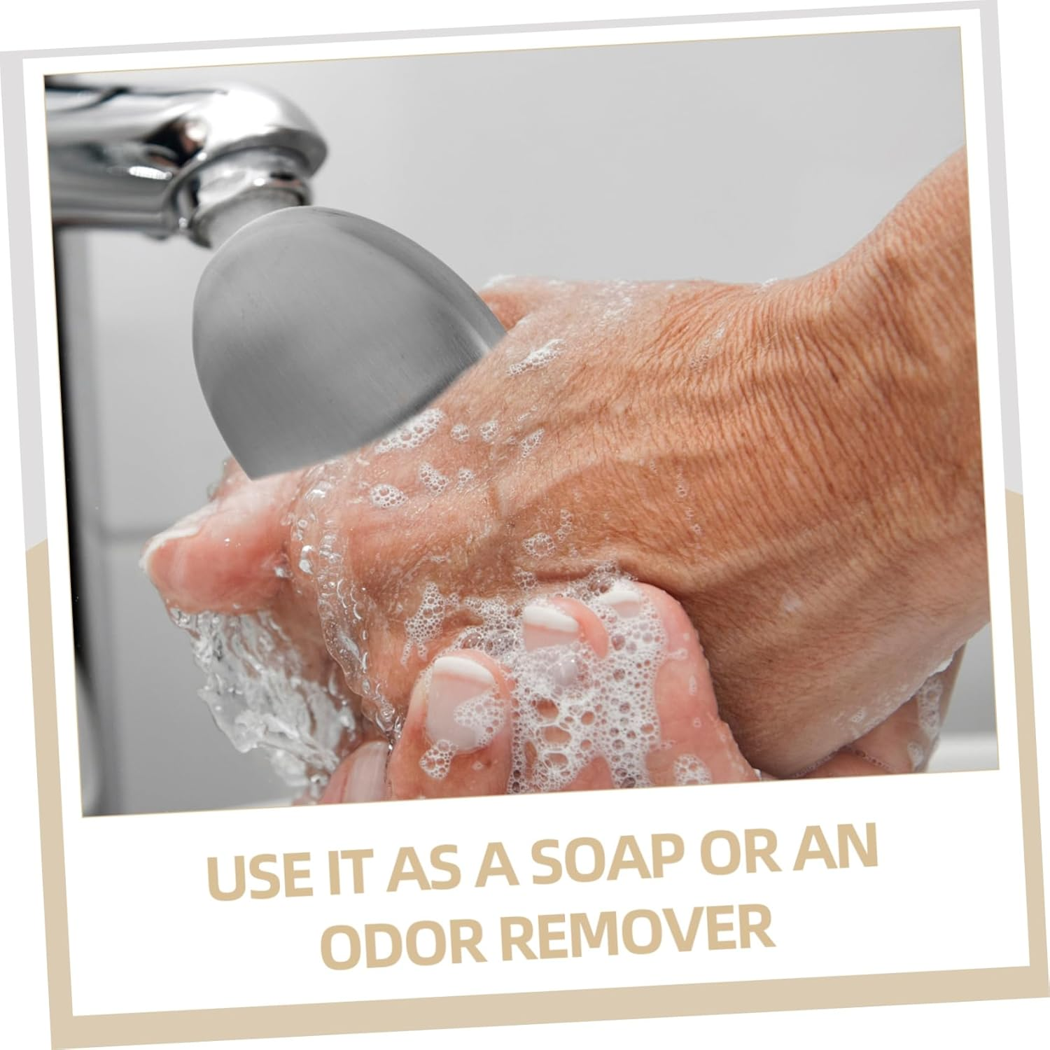 Stainless Steel Soap Odor Remover Bar Small Metal Soap for Eliminating Kitchen Smells Hands and Skin image number 3