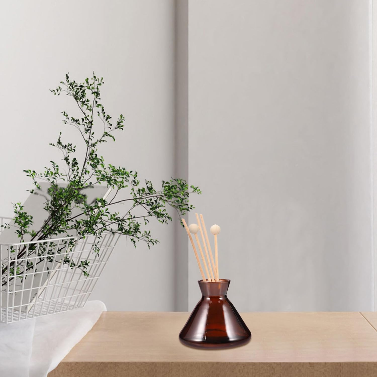 STOBAZA Reed Diffuser Bottle 220Ml Empty Glass Diffuser Bottle Refillable Reed Diffuser Jar Replacement Aromatherapy Jar Container for Spa Home image number 4