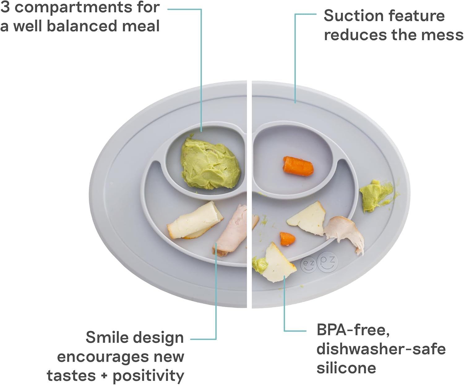 EZPZ Mini Mat Pewter, Silver image number 1