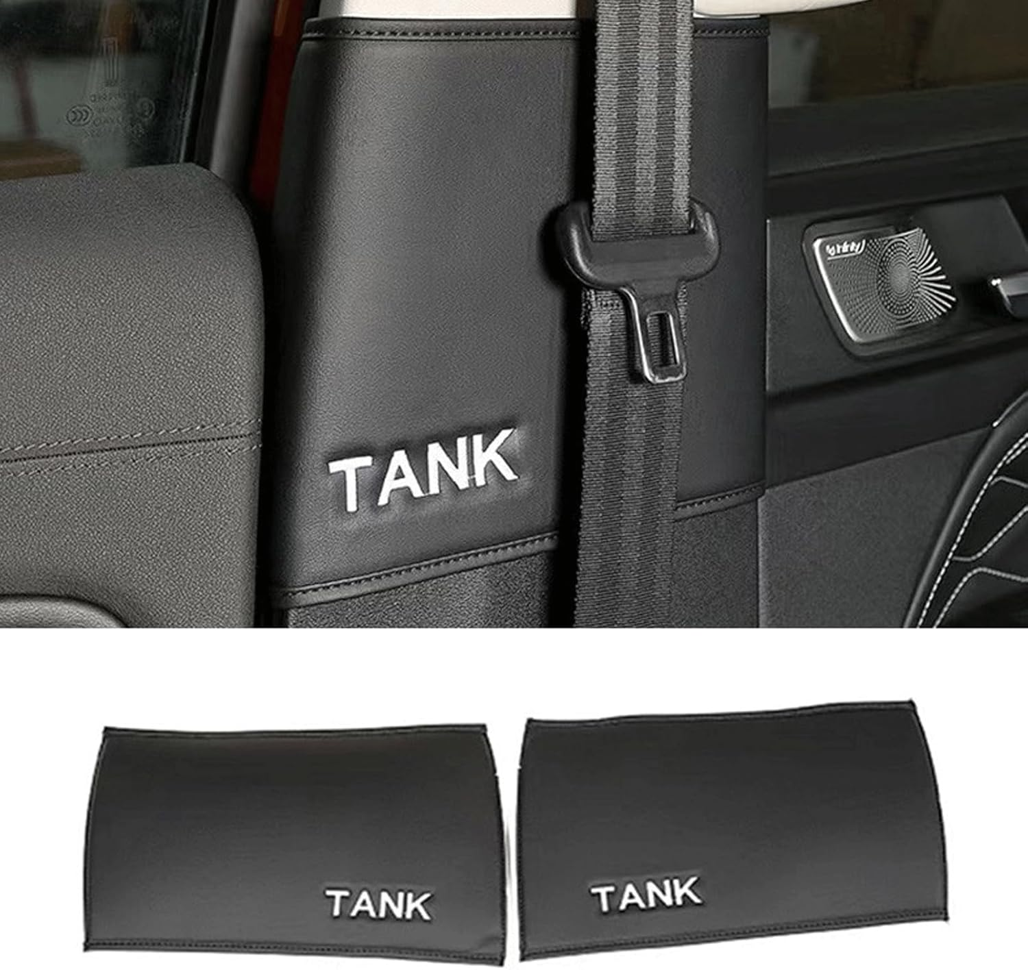Tank 300 B-Pillar Protective Pads Damage-Free Install, Anti-Scratch & Noise Reduction, Hidden Design, Easy Clean, Interior Upgrade, Tank 300 Accessories