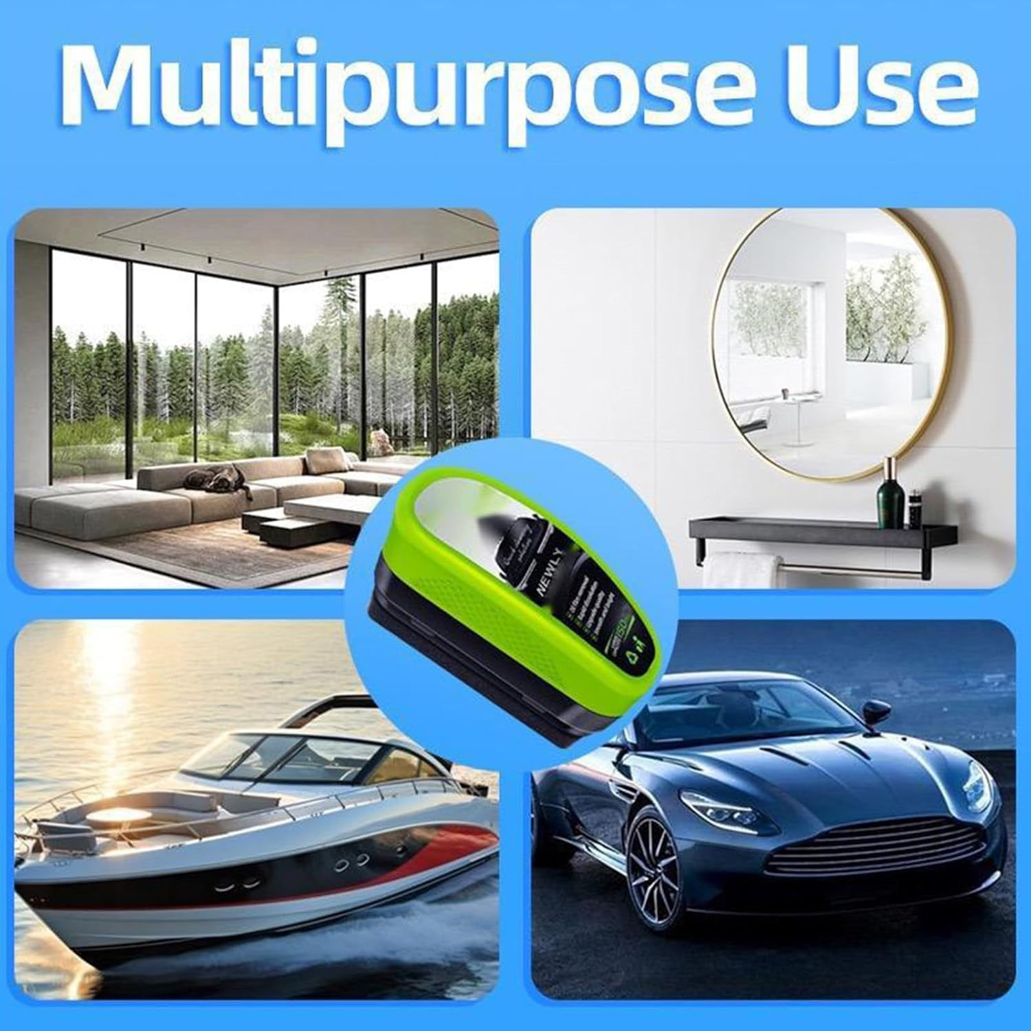 2-Pack Oil Film Cleaning Brush for Car Windshield, Upgraded Glass Cleaner Remover to Enhance Clarity and Visibility, Reusable Automotive Window Cleaning Tool for Rain and Fog Prevention image number 1