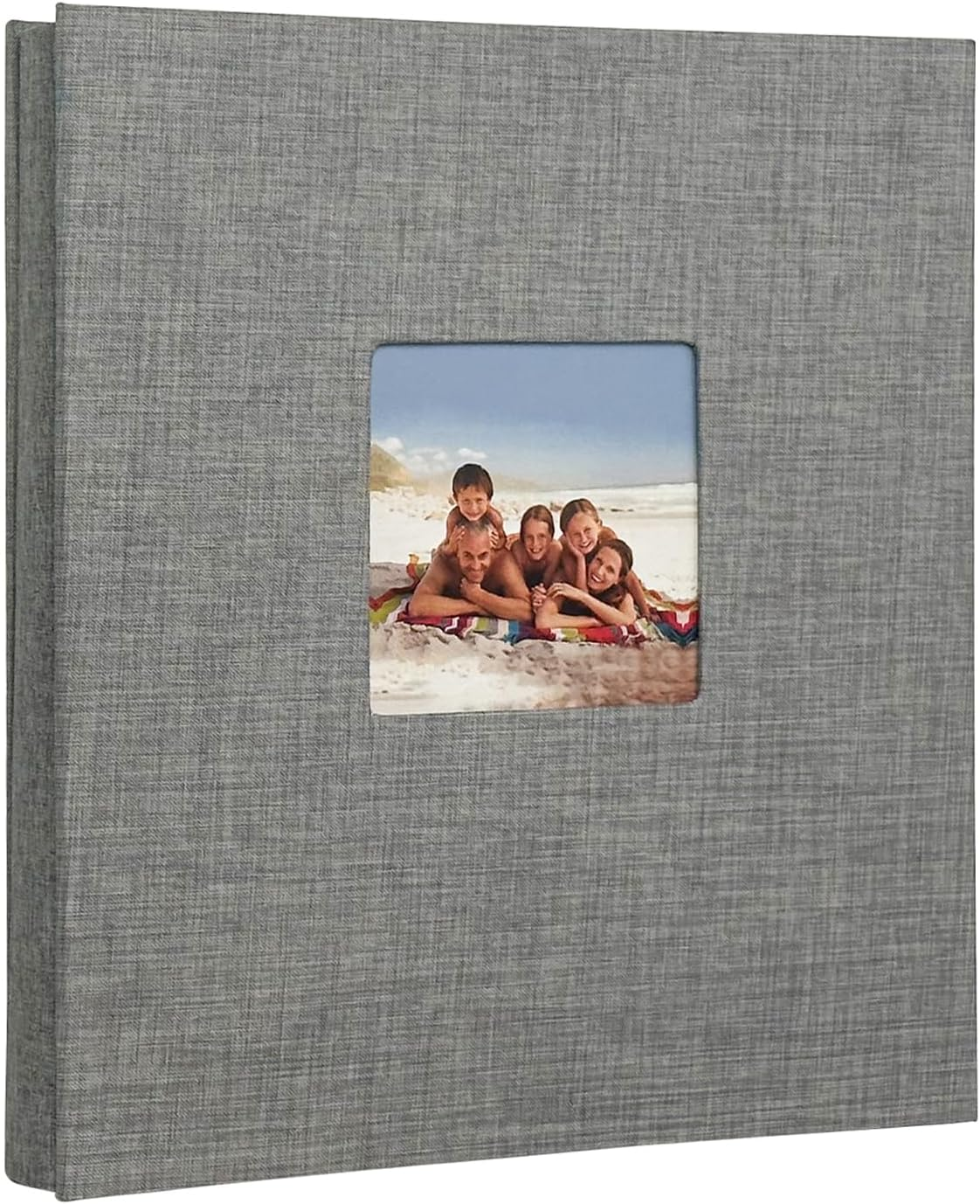 Linen Hardcover Photo Album 4X6 600 Photos Large Capacity for Family Wedding Anniversary Baby Vacation,Gray, 600 Pockets image number 4