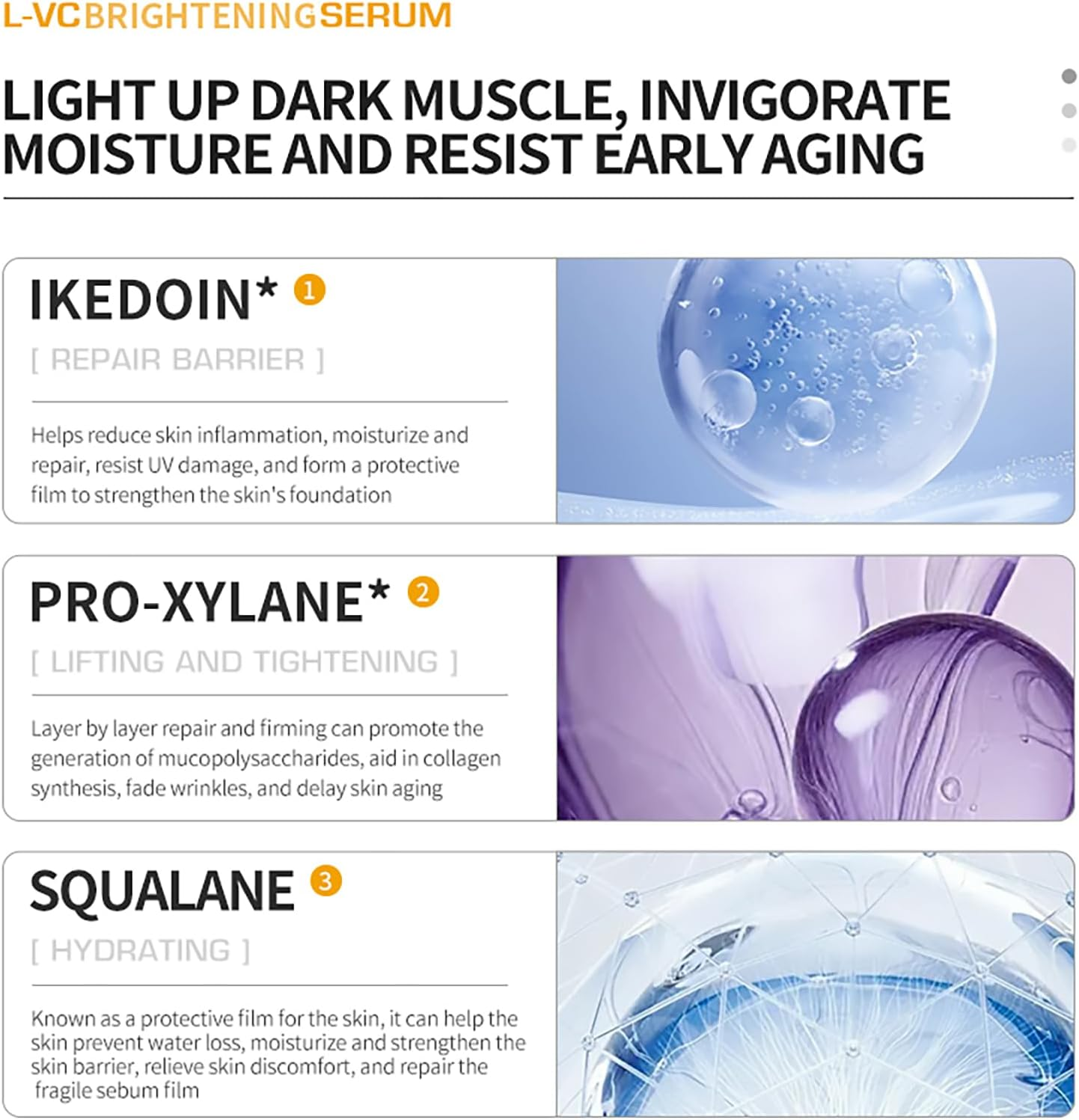 Deleventh Korean Brand Vitamin C Brightening Face Serum 37Ml / with 3-O-Ethyl Ascorbic Acid, Niacinamide and &Alpha;-Arbutin, Reduce Dark Spots and Fine Lines, Enhance Elasticity, Hydrate, and Protect Skin image number 5