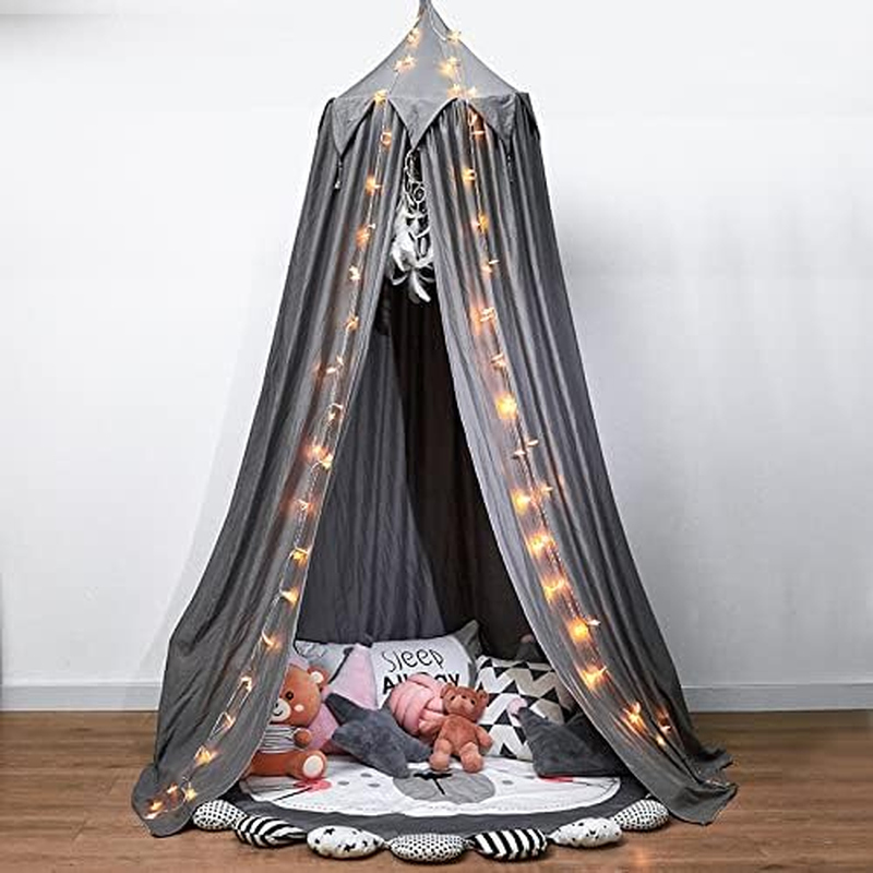 Dome Kids Teepee Tent, Washable Colorful Reading Tent Fashion Bed Canopy Punch-Free Breathable Bed Curtain Multipurpose Children Play Tent for Home/699 (Size : Ruffled Beige Pink) image number 2