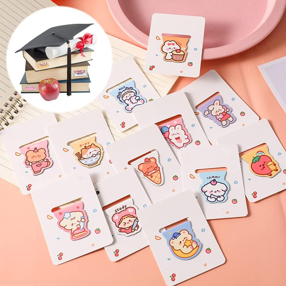 24PCS Magnetic Bookmarks for Kids, Cute Magnet Book Markers, Animals Book Mark, Bookmarks for Women, Page Clips Bookmark for Students Girls School Home Office Supplies image number 3
