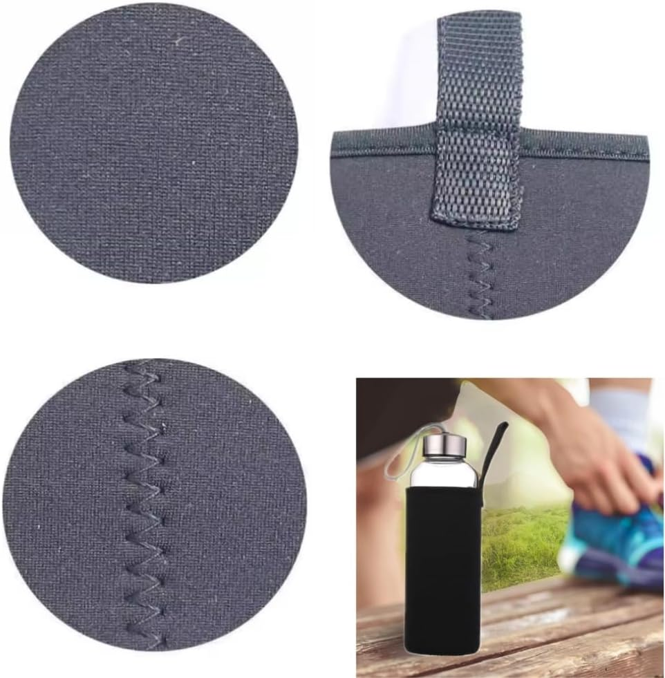 1Pcs Portable Glass Cup Water Jug Insulated Double Wall Insulated Water Bottle Tea Tumbler Jug Portable Infuser Silver image number 5