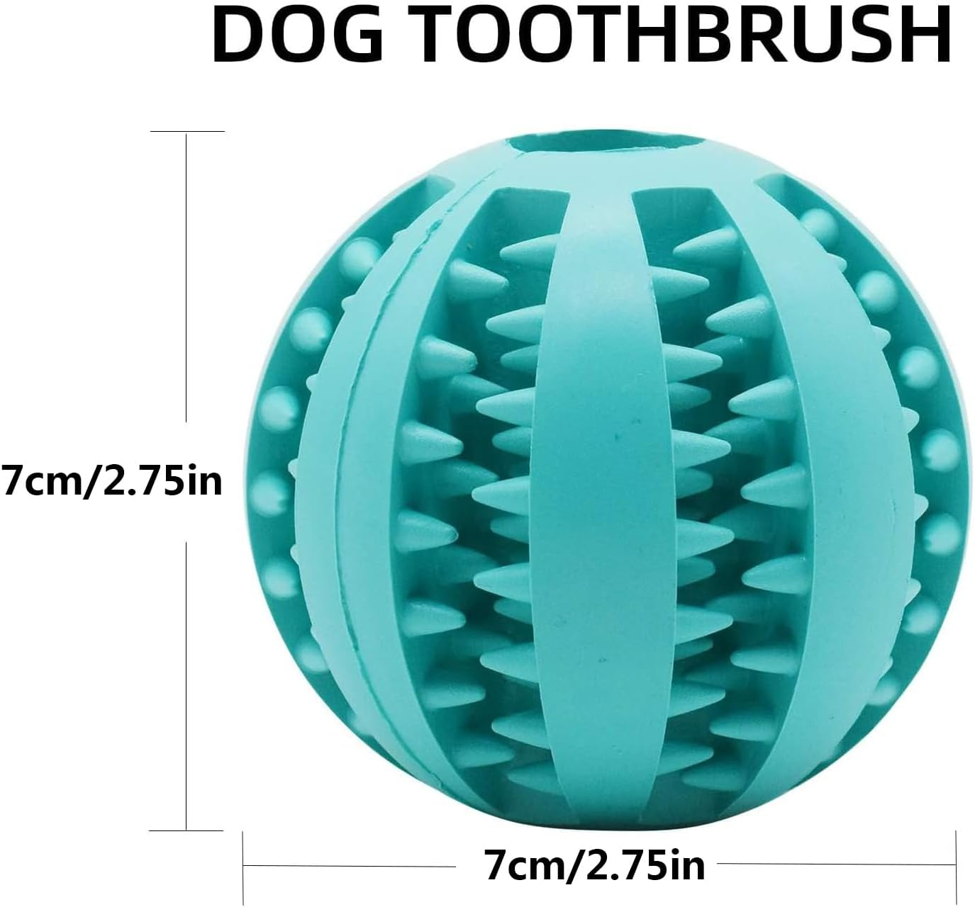 Mumoo Bear Treat Dispenser Dog Toy Ball | Interactive Dog Toys for Boredom | Dog Puzzle Toy | Stimulation Toy (Small 7Cm/2.75In, Blue, 1 Pack) image number 3