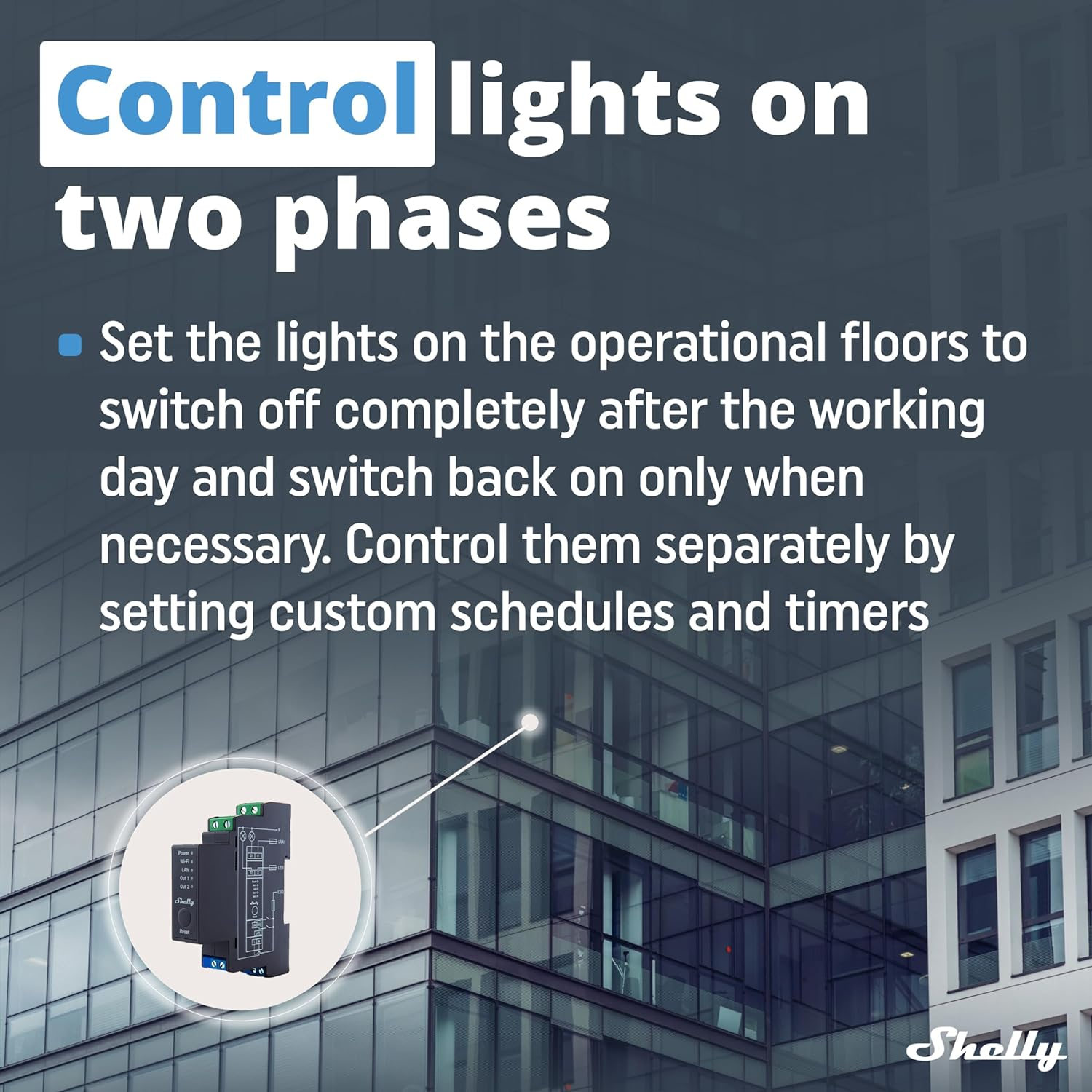 Shelly Pro 2 | Wi-Fi, LAN & Bluetooth 2 Channel Smart Relay | Home & Facility Automation | Compatible with Alexa & Google Home | Ios Android App | Lights Automation | Controller for Motorized Valve image number 1