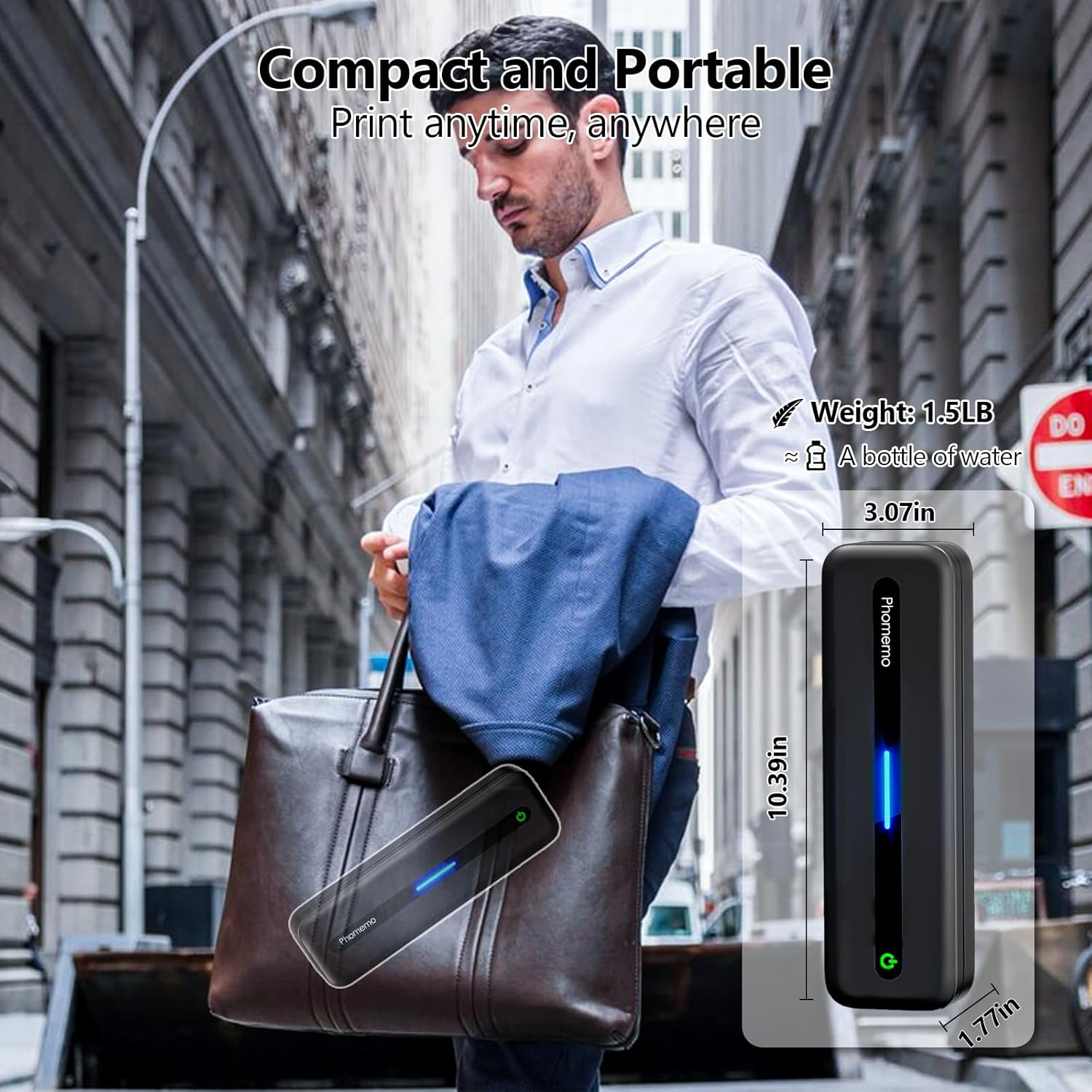 Phomemo M832 Thermal Printer Paper 4 Rolls, A4 Quick-Dry Thermal Roll Paper Compatible with M832 M835 M834 M833 Portable Printer image number 1