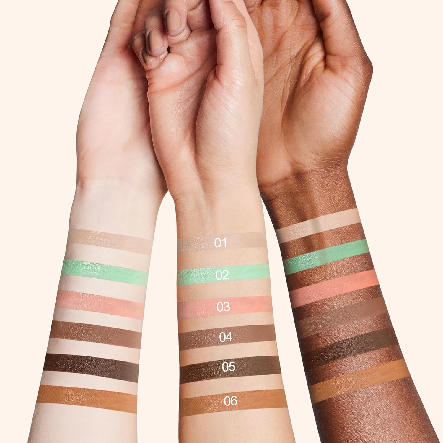 3Pcs Concealer Stick Set,Full Coverage,Lightweight Liquid Stick,Waterproof under Eye Concealer Stick for Dark Circles,Blemishes,Aging Spots,Acne,Freckles