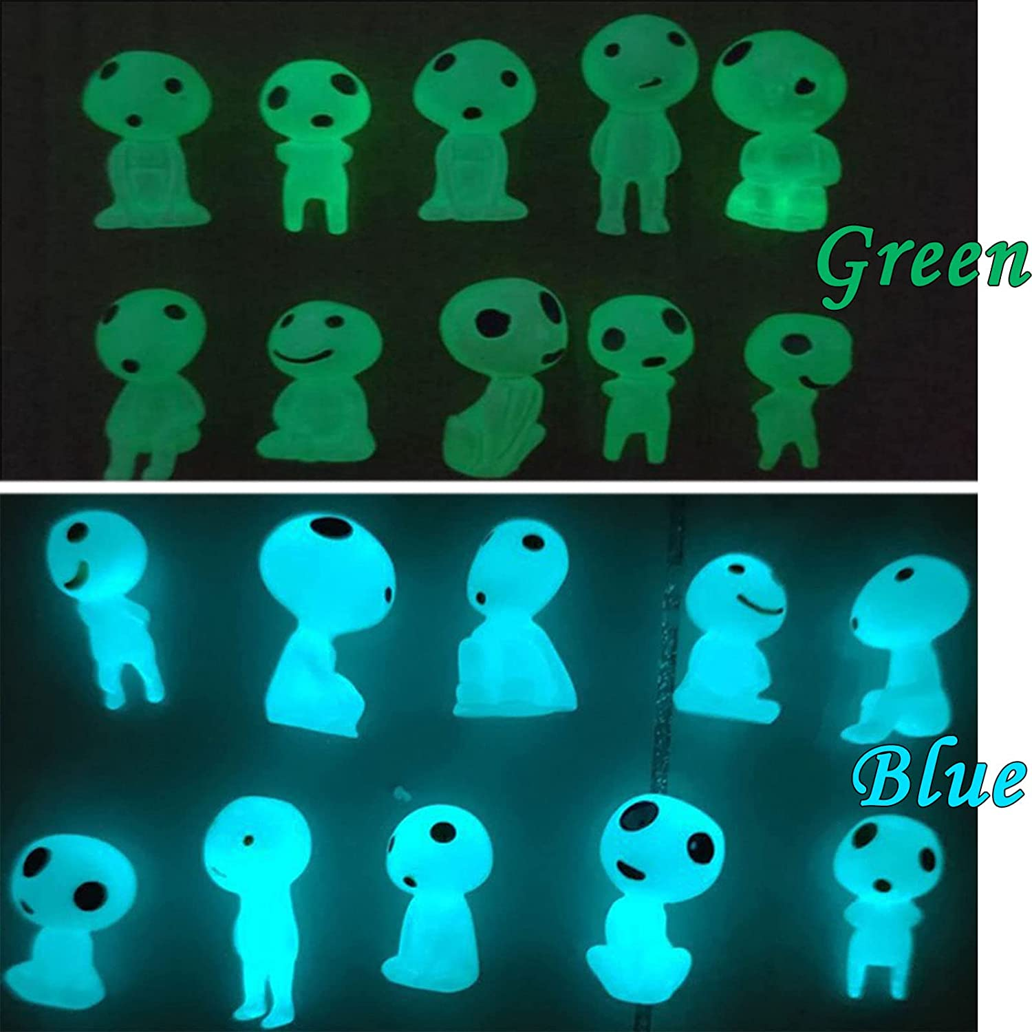 Oismys Glow in Dark Tree Elves Fairy 20Pcs Luminous Ghost Micro Landscape Accessories Garden Decoration Outdoor Patio Lawn Yard Fish Tank Potted Plants Kit image number 4