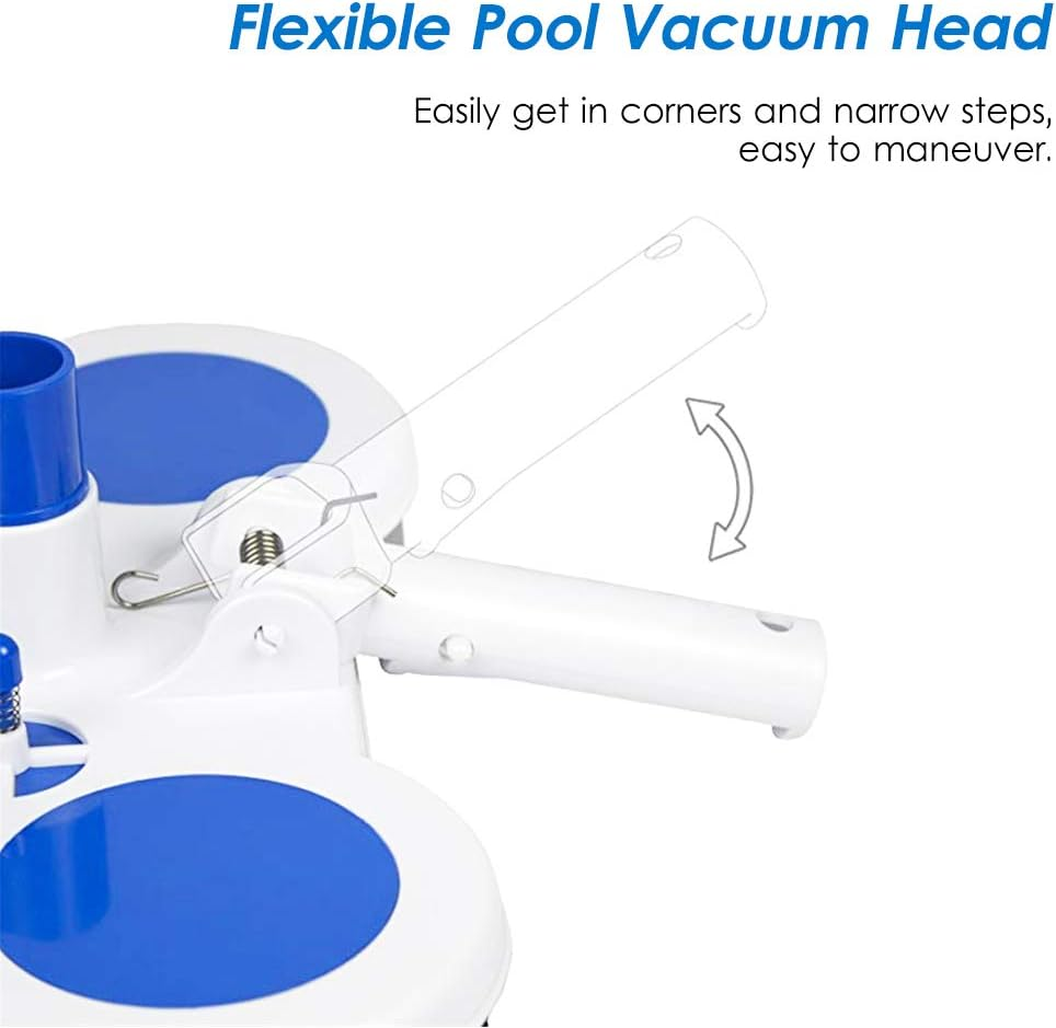 13.5-Inch Pool Vacuum Head Inground above Ground Vinyl Pool Vacuum Brush Head Spa Vacuum Attachment Cleaning Tool with Weighted Base and Brushes GTRH image number 3