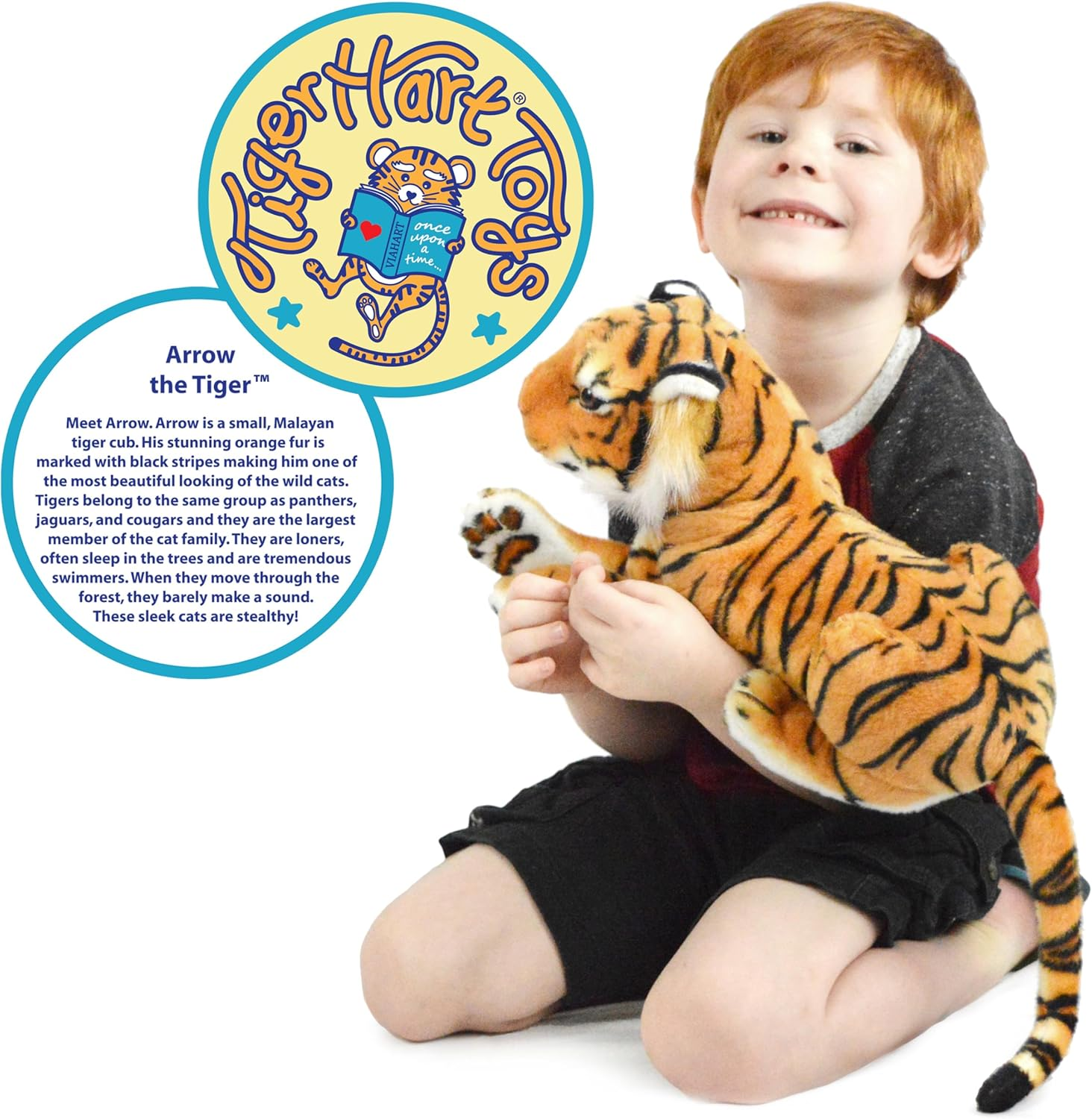 Arrow the Tiger - 17 Inch (Tail Measurement Not Included) Stuffed Animal Plush Cat image number 5