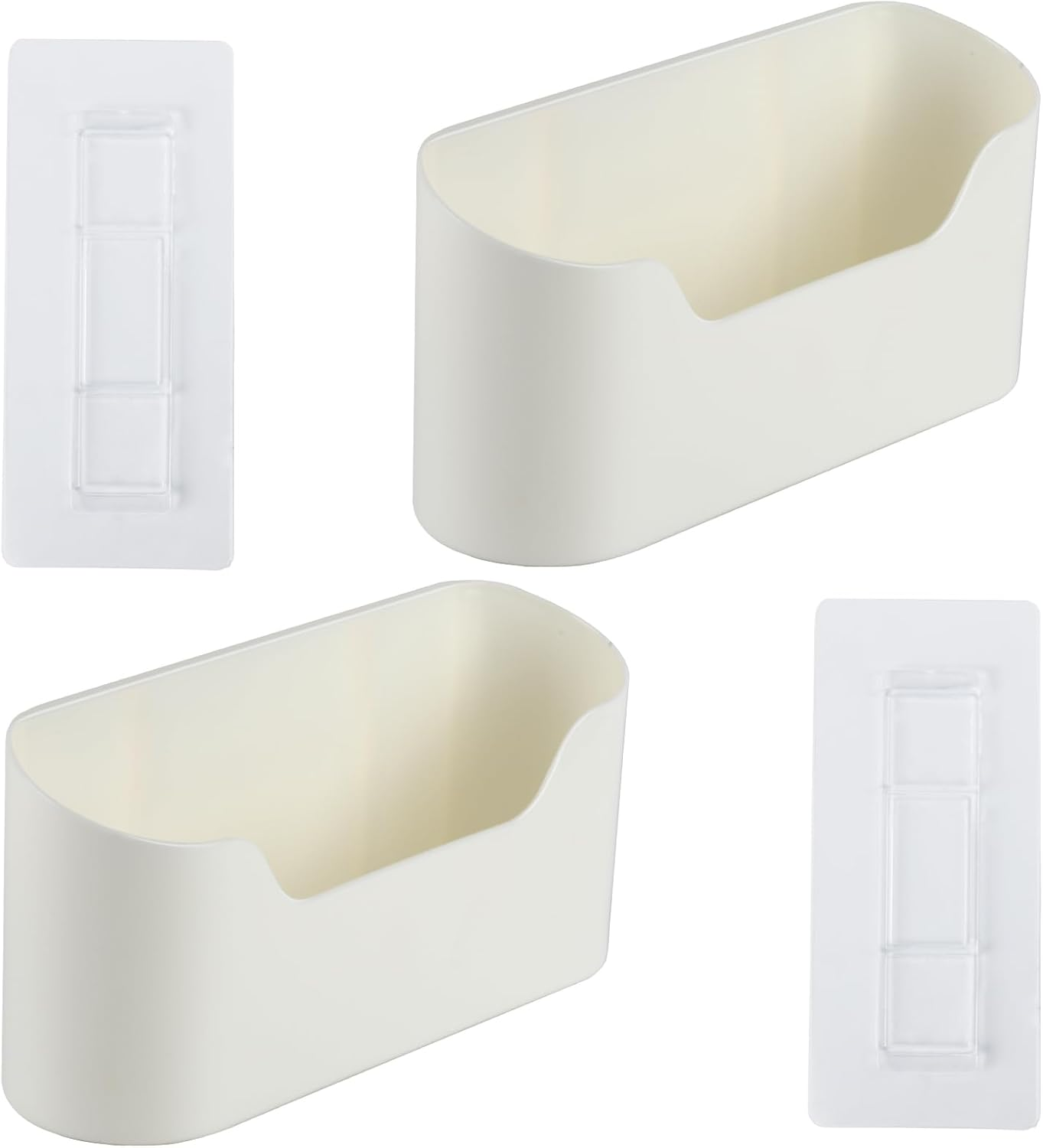 2 Pcs Wall Mounted Cabinet Door Storage Boxes - Bathroom & Kitchen Organiser for Fridge, Sink & Cupboard image number 3