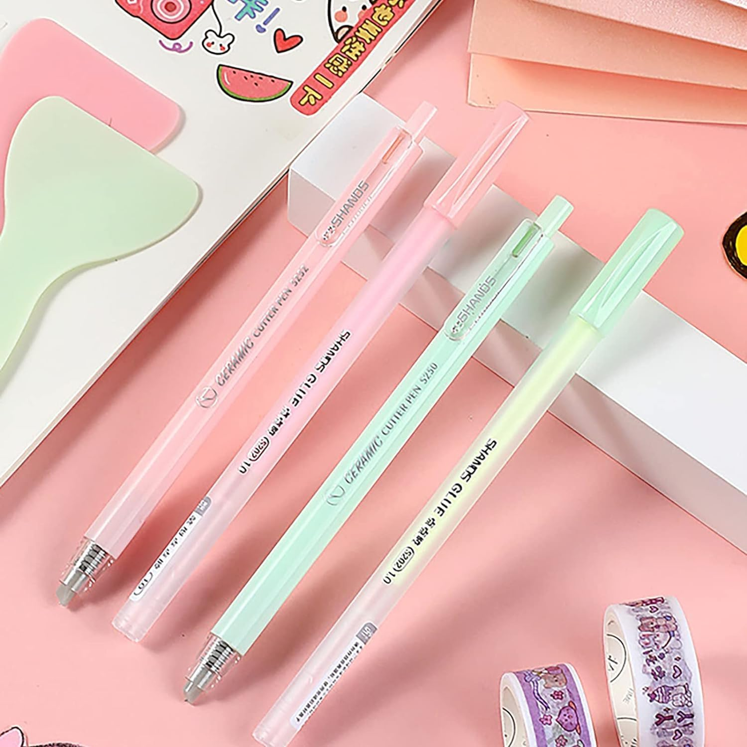 Doraking White Scrapbooking Tools with Glue Tweezer Shovel Cutter Pen for Crafting, Scrapbooking, Card Making, Paper Crafts image number 4