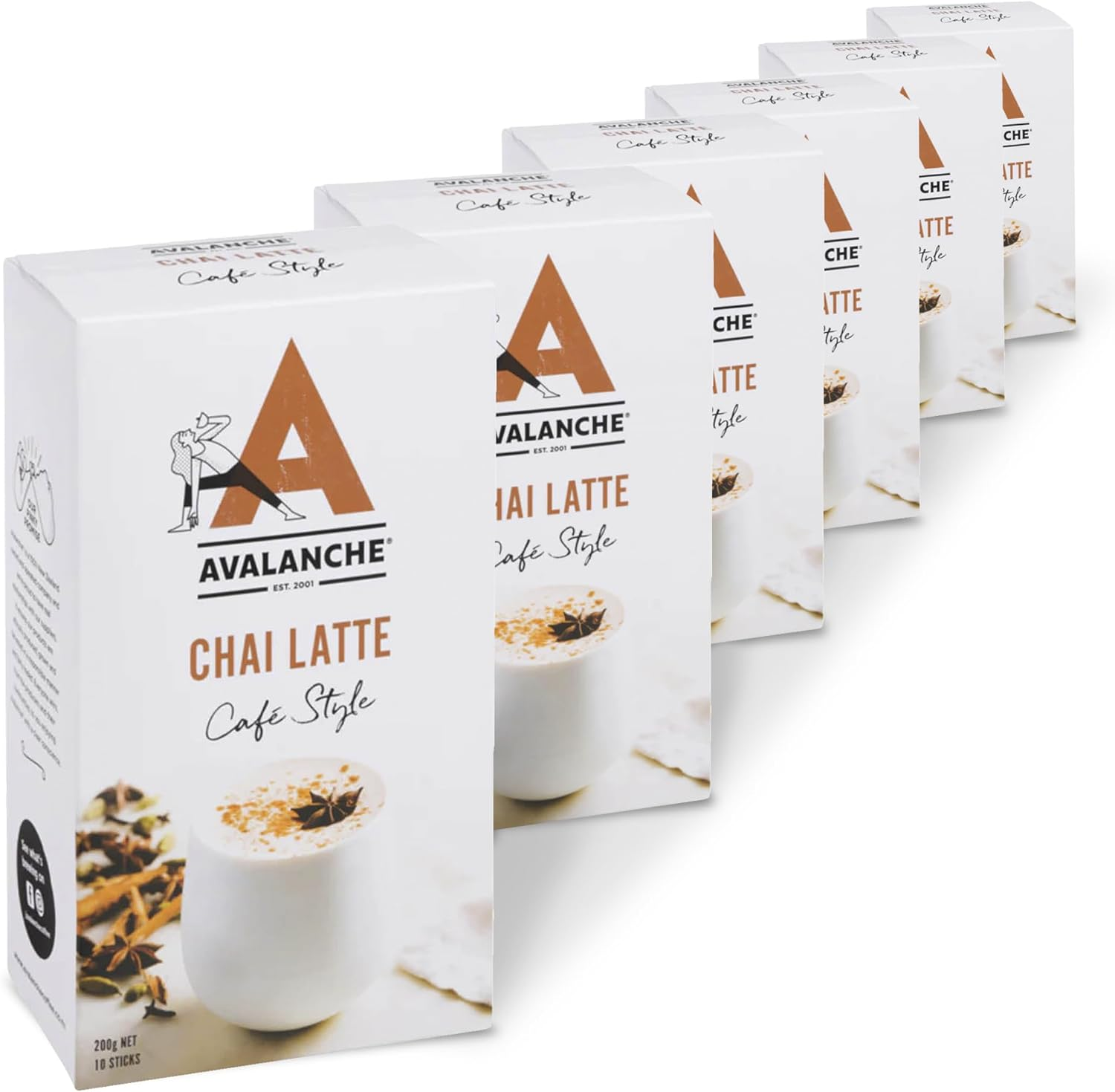 Avalanche Chai Latte Cafe Style 60 Coffee Sticks (Pack of 6) image number 3