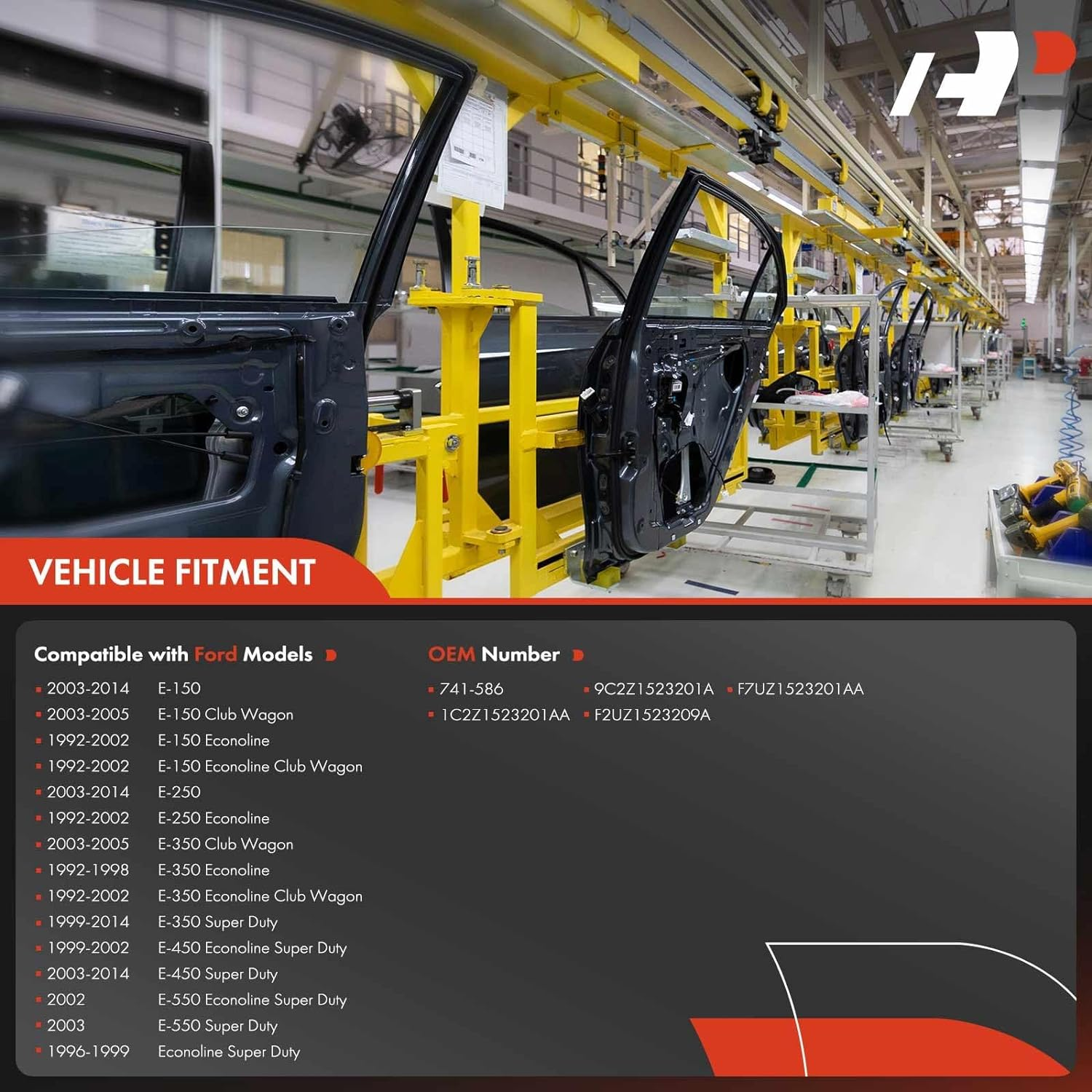 A-Premium Power Window Regulator with Motor Replacement for Ford E-150 2003-2014 E-250 Econoline 1992-2002 E-350 E-450 E-550 Super Duty Front Left image number 5