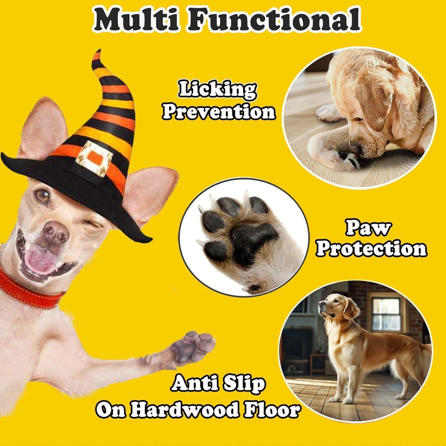 Advanced Non-Slip Hardwood Floor Dog Socks-Super Thick Grip, with Anti-Slip Claws to Prevent Dogs from Licking Their Claws, Suitable for Advanced Dogs to Wear on Hardwood Floors (Leopard 2 Pairs XL) image number 6