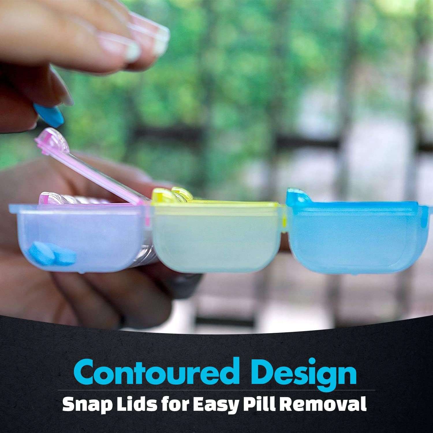 Medca Weekly Pill Organizer, Three-Times-A-Day, 1 Pill Organizer image number 3