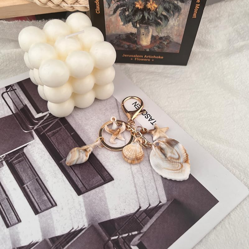 Ocean Starfish Keychain - Seashell Accessories for Girls & Women - Themed Gifts for Adults & Kids - Handbag, Purse, Wallet image number 5