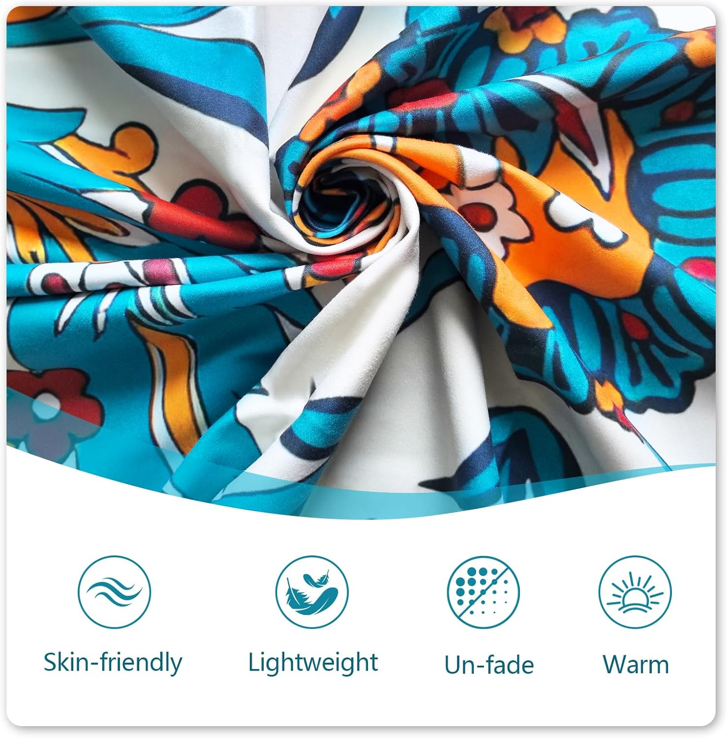 Beach Towel &ndash; Tropical Retro Style with a Unique Design, Large (90 * 160CM) Made from Double Sided Print 250 GSM Thick Microfiber Suede Quick Dry Oversized for Kids & Adults image number 4
