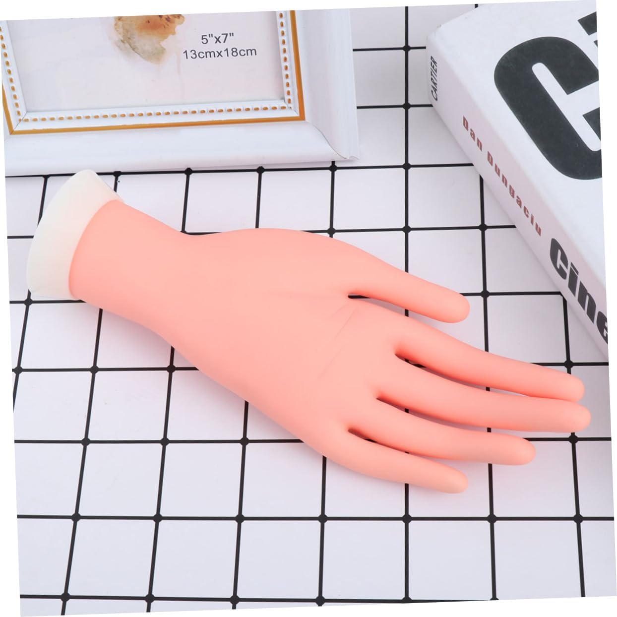 Ipetboom Nail Art Practice Hands Pvc Fake Hand Model Finger Movable Bendable Nail Tips Insertable Model Manicure Tools image number 3