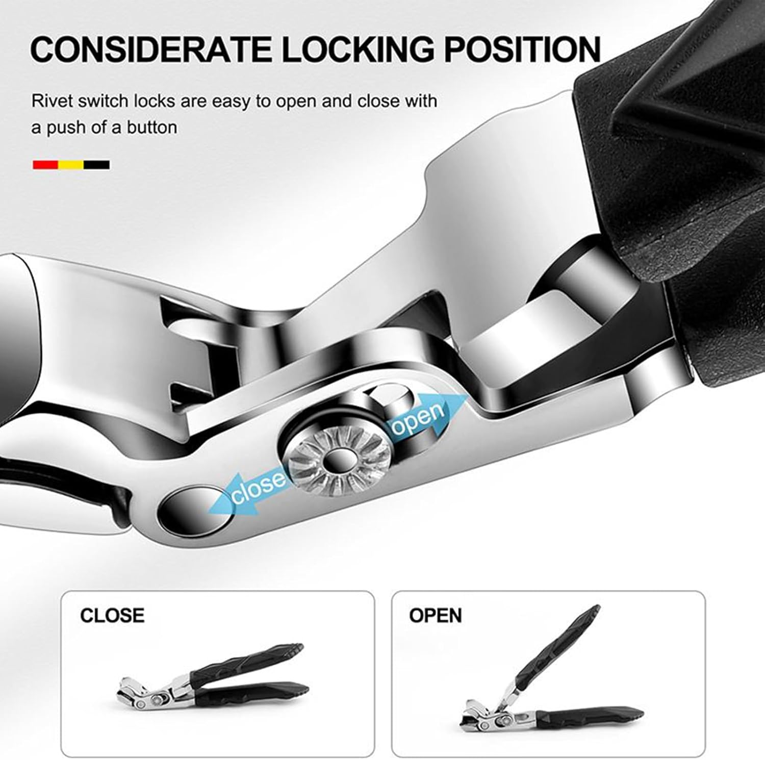 Toe Nail Clippers, Nail Cutting Clippers, Angled Stainless Steel Trimmer Scissors for Travel Precision Cutting Men Adult Women Kids Home Seniors