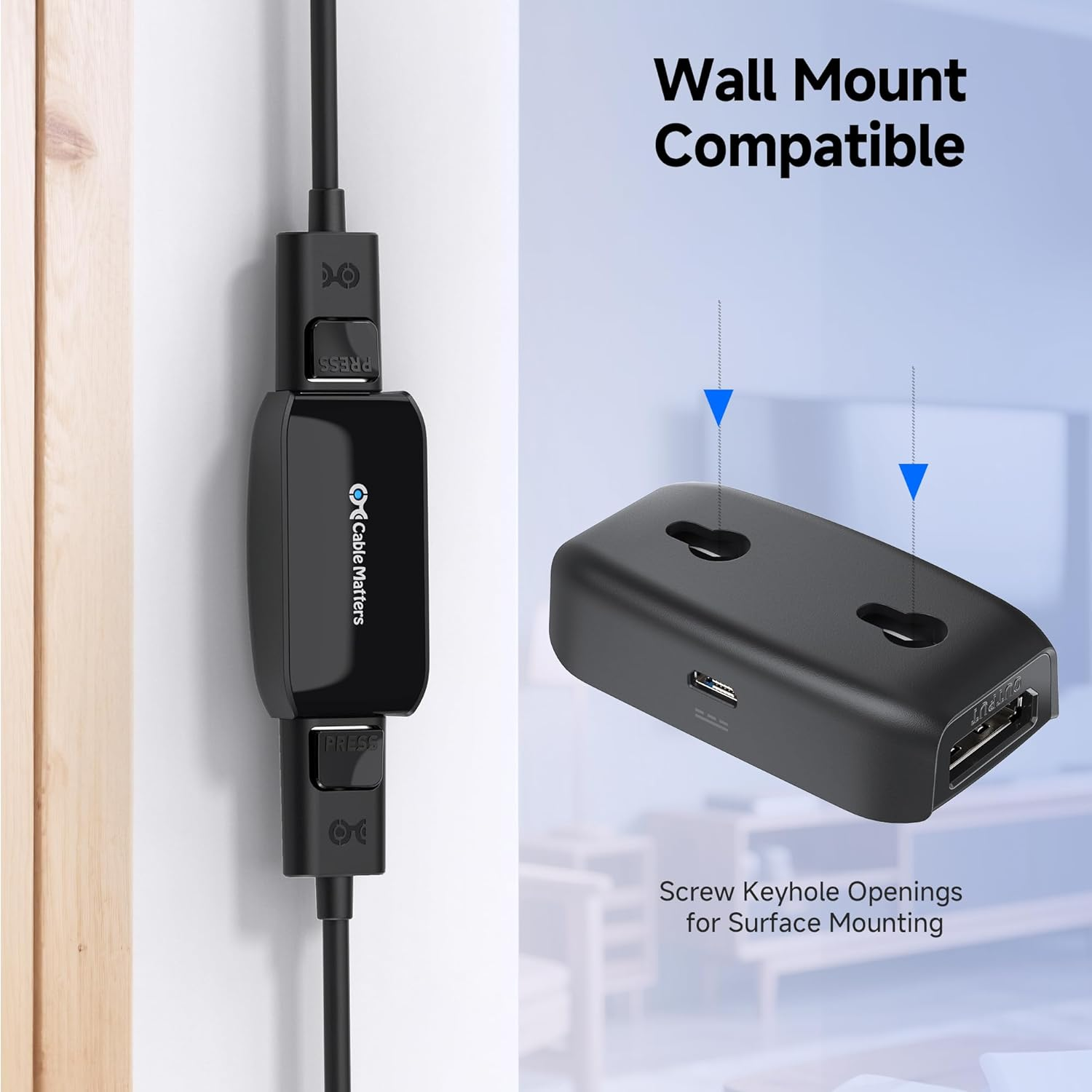 Cable Matters Displayport Repeater (Signal Booster, Amplifier) for 8K Video Resolution - Oculus Rift S, HTC Vive Pro, Gaming Monitors and More