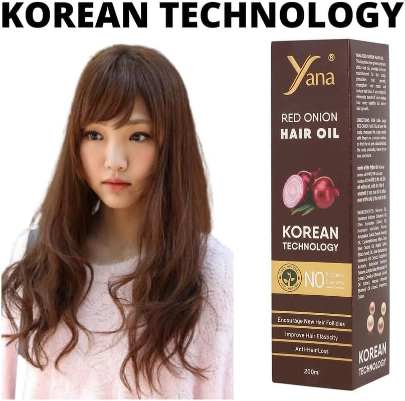 Red Onion anti Hair Loss Hair Longer Oil by Korean Technology image number 3