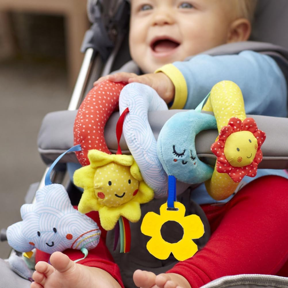 SAFIGLE Baby Shaking Toys Colorful Crib Hanging Toys for Infants Spiral Stroller and Car Seat Decoration Engaging Tummy Time Toys