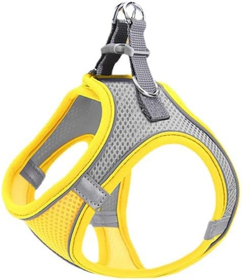 Reflective Step in Mesh Dog Harness - No Pull, Quick Fit, Comfortable, Pet Harnesses for Walking & Training - Small, Medium Dogs (Yellow, Large) image number 1