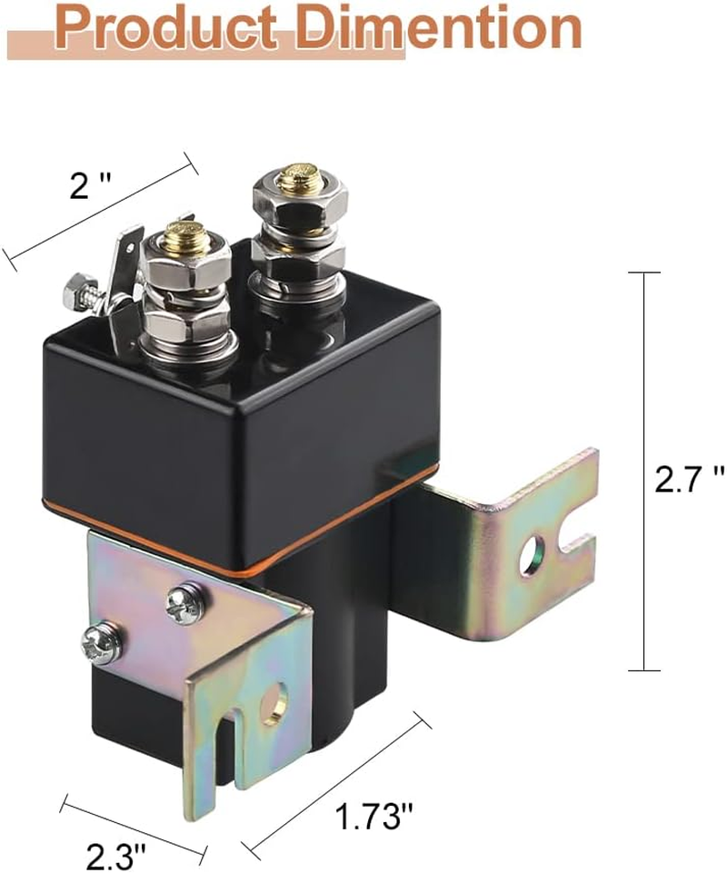 Golf Cart Solenoid 48V Compatible with Club Car DS 1995-Up，Club Car Precedent 2000-Up Replaces Part Number SW80-2028P 101908701 102774701 image number 2