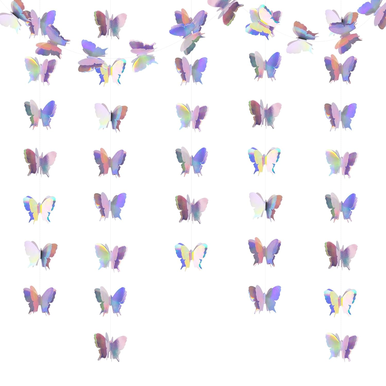 Butterfly Decorations, Butterfly Birthday Decorations for Wedding Baby Shower Birthday Party Decorations Iridescent (Purple)