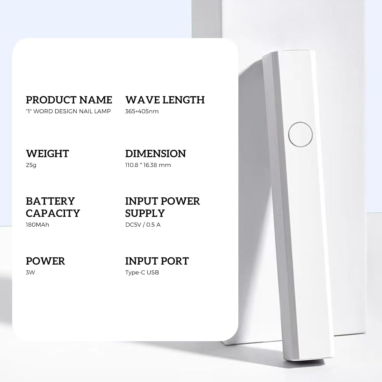 Handheld UV Light for Gel Nails, Gel Nails Flash Cure Lamp, Gel Nails LED Nail Lamp Portable Mini Nail Dryer, Cordless Rechargeable USB Nail Dryer for Fast Curing, Home DIY Manicure Nail Art (White) - Mint image number 4