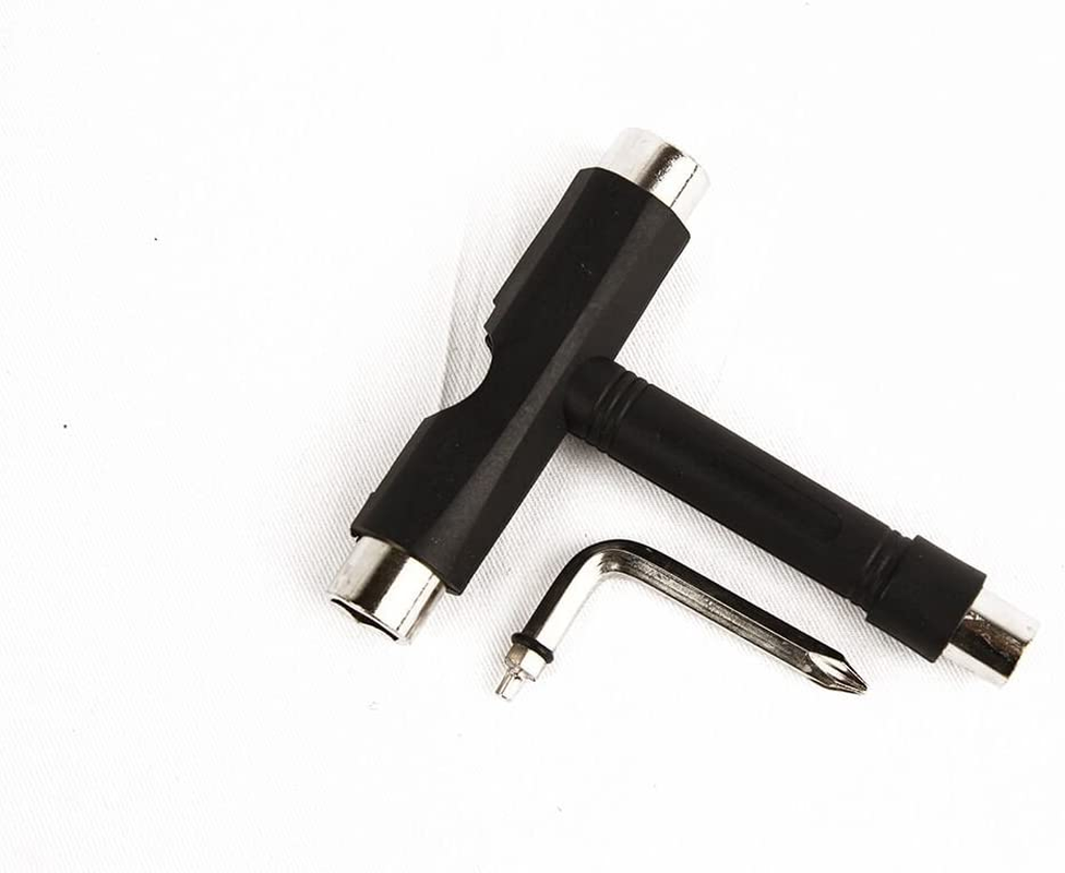 HIGHROCK Black Skateboards T-Tool All-In-One Tool Skateboards T-Type Allen Key and L-Type Head Wrench Screwdriver image number 2