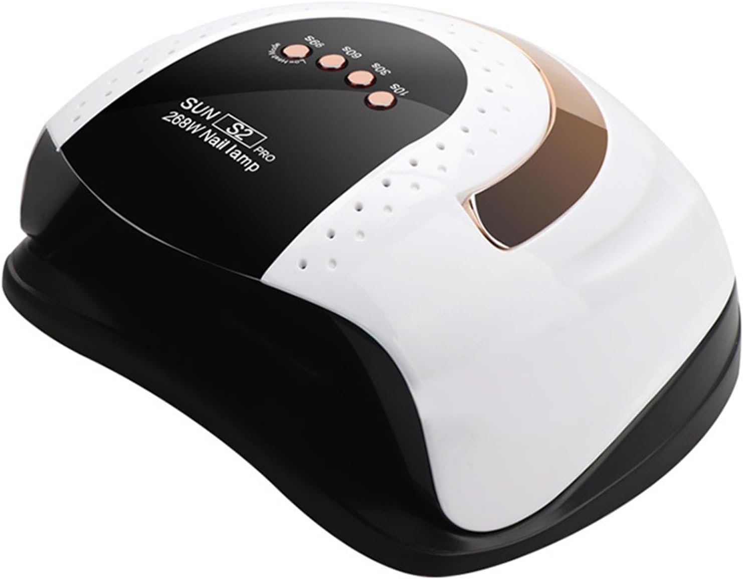 268W UV LED Nail Lamp Portable UV Light for Gel Nails High Power Nail Dryer with 57 LED Beads 4 Timer Settings LCD Display Removable Base Intelligent Infrared Sensor Design image number 2