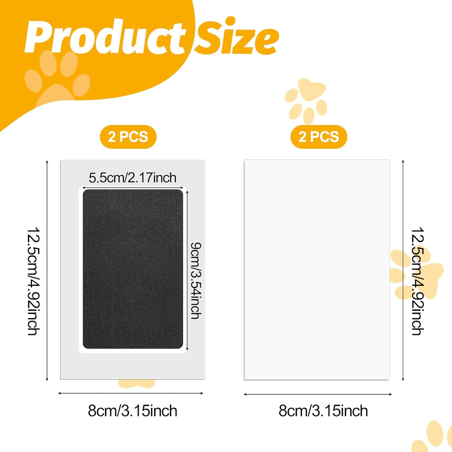 Paw Print Set Dog Cat Footprint 4 Pieces Ink Pad with 8 Cards Baby Dog Snout Print Kit Gift image number 4