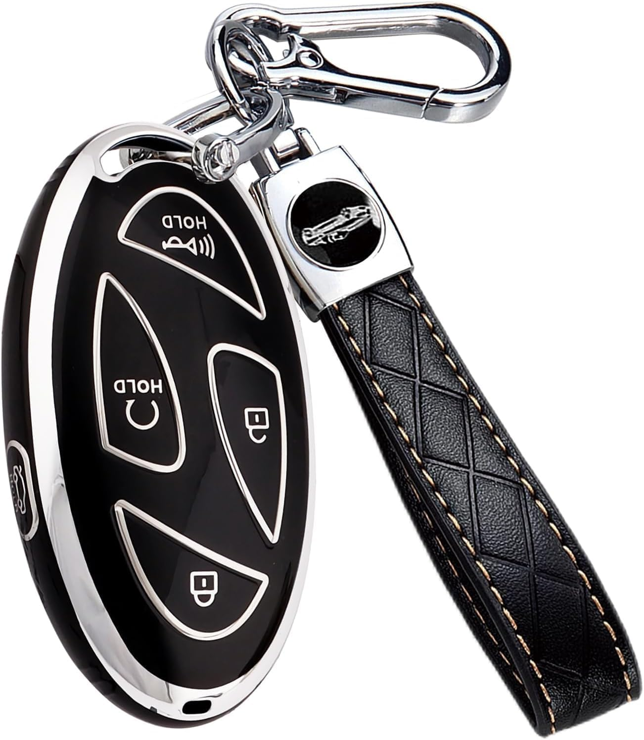 Key Fob Cover for Hyundai with Keychain, Soft TPU Key Case Shell for 2024 2023 Hyundai Ioniq 6 Grandeur GN7, KONA, Elanrtra, Santa Fe, Sonata, Tucson 2025 Smart Key Protector image number 4