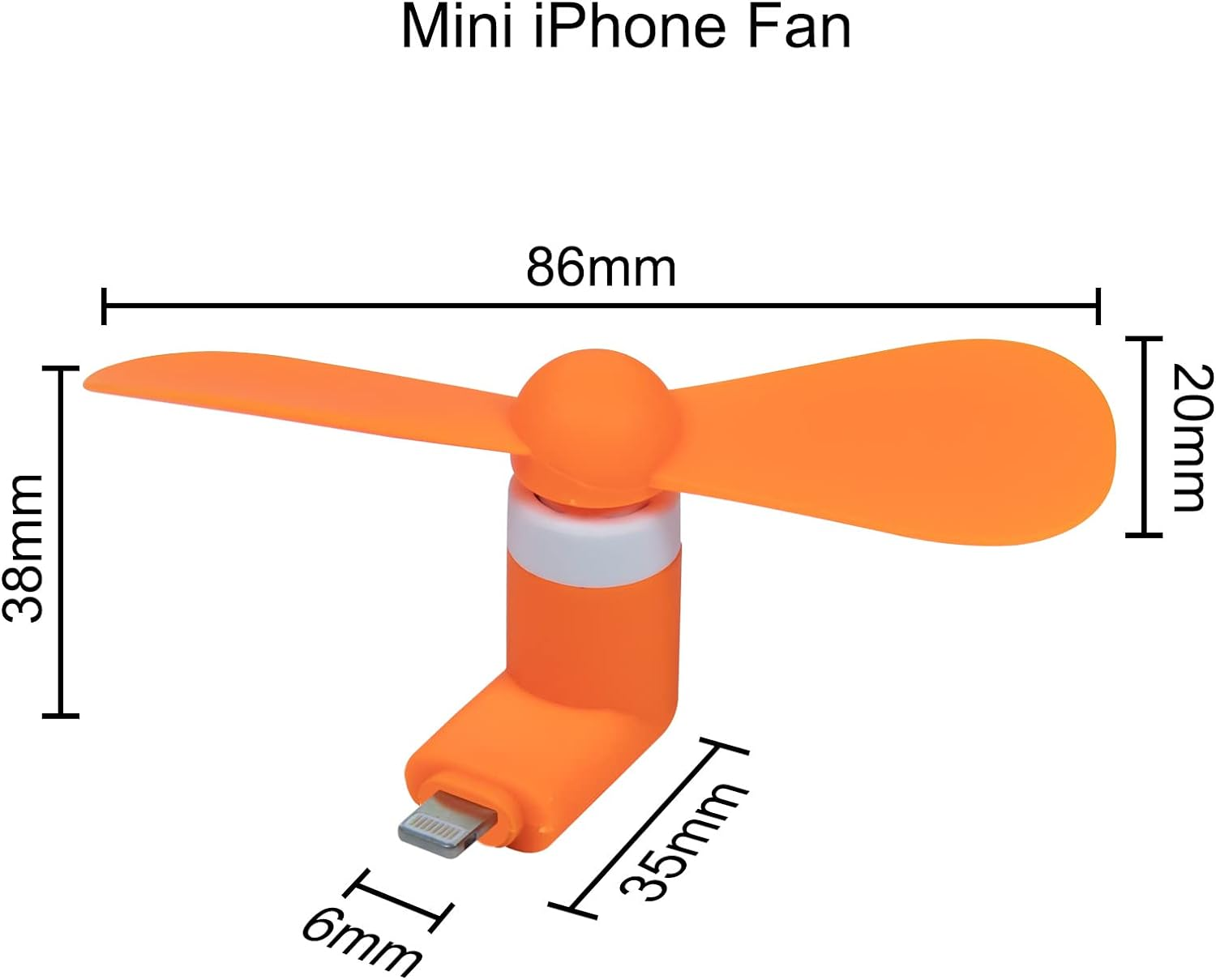 3 Pack Portable Cell Phone Fan Mini Fan Compatible with Iphone 14/14Pro Max/13/13 Pro Max/12/12 Pro Max/11/11 Pro/11 Pro Max/X/Xs/Xr - C-Black, White, Orange image number 7