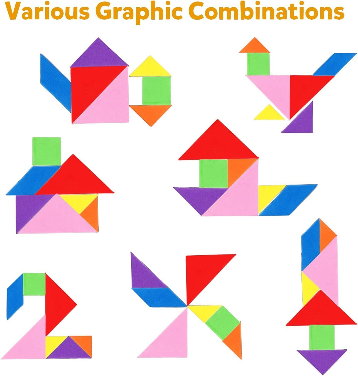 Travel Tangram Puzzle with 2 Set of Magnetic Tangram - Road Trip Tangoes Jigsaw Shapes Dissection Games with Solution - IQ Book Educational Toy Brain Teaser Kid Adult Challenge image number 5