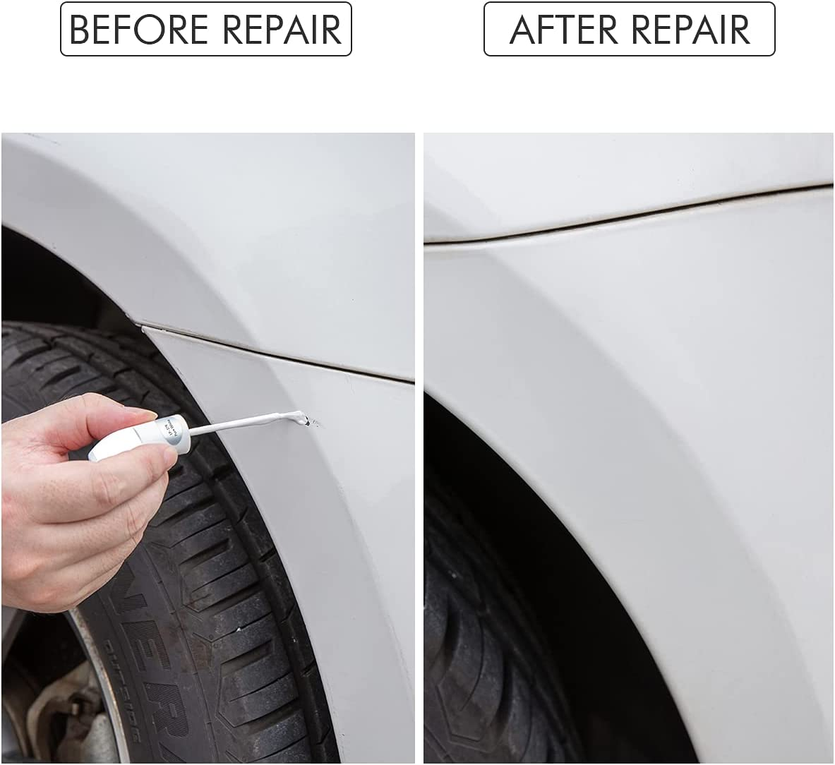 Touch up Paint for Cars Paint Scratch Repair, Waterproof Auto Scratch Remover Pen (Silver Black) - Black image number 5