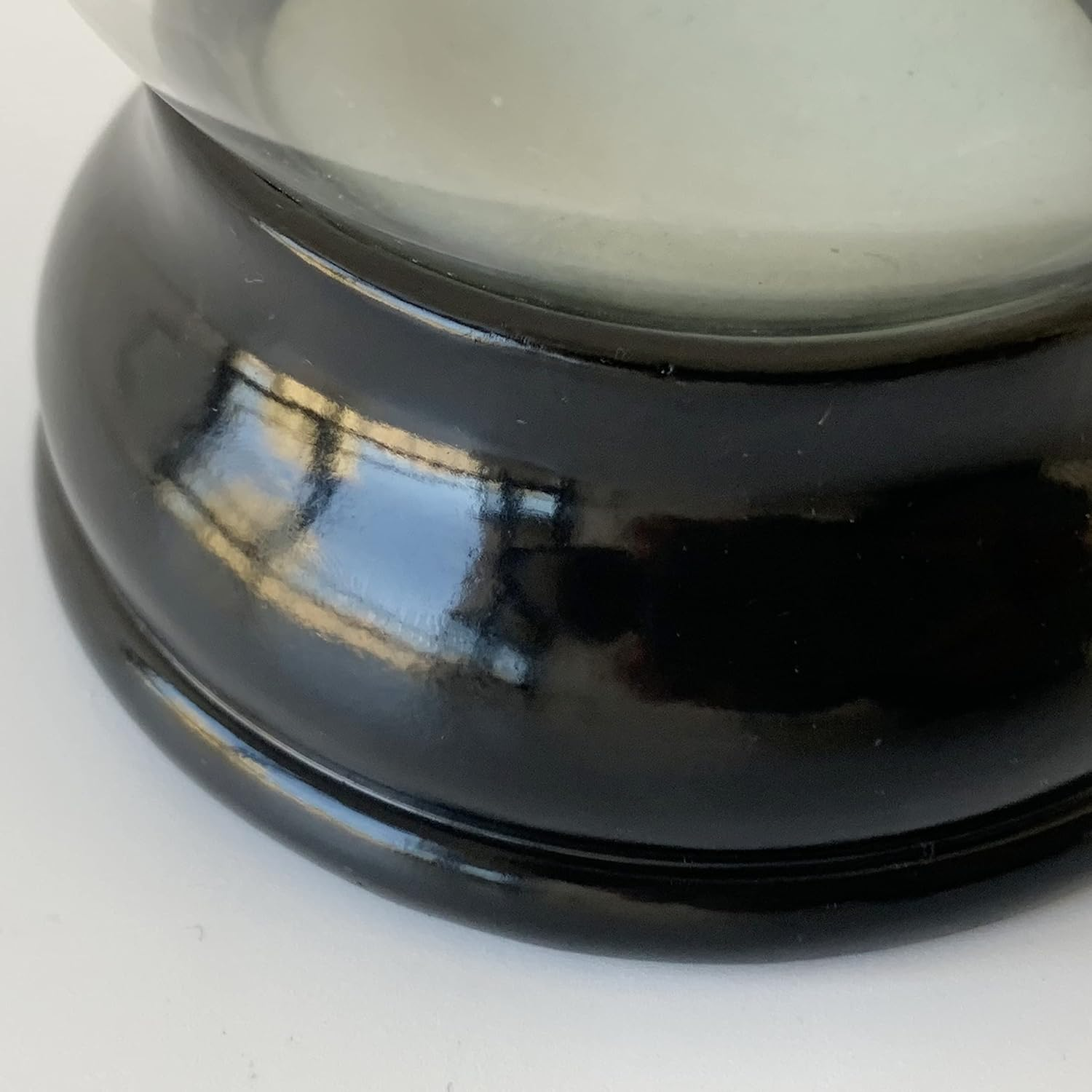 Clear DIY Empty Snow Globe Kit Glass Water Globe Jar with Resin Base -3.9 Inch Diameter image number 2