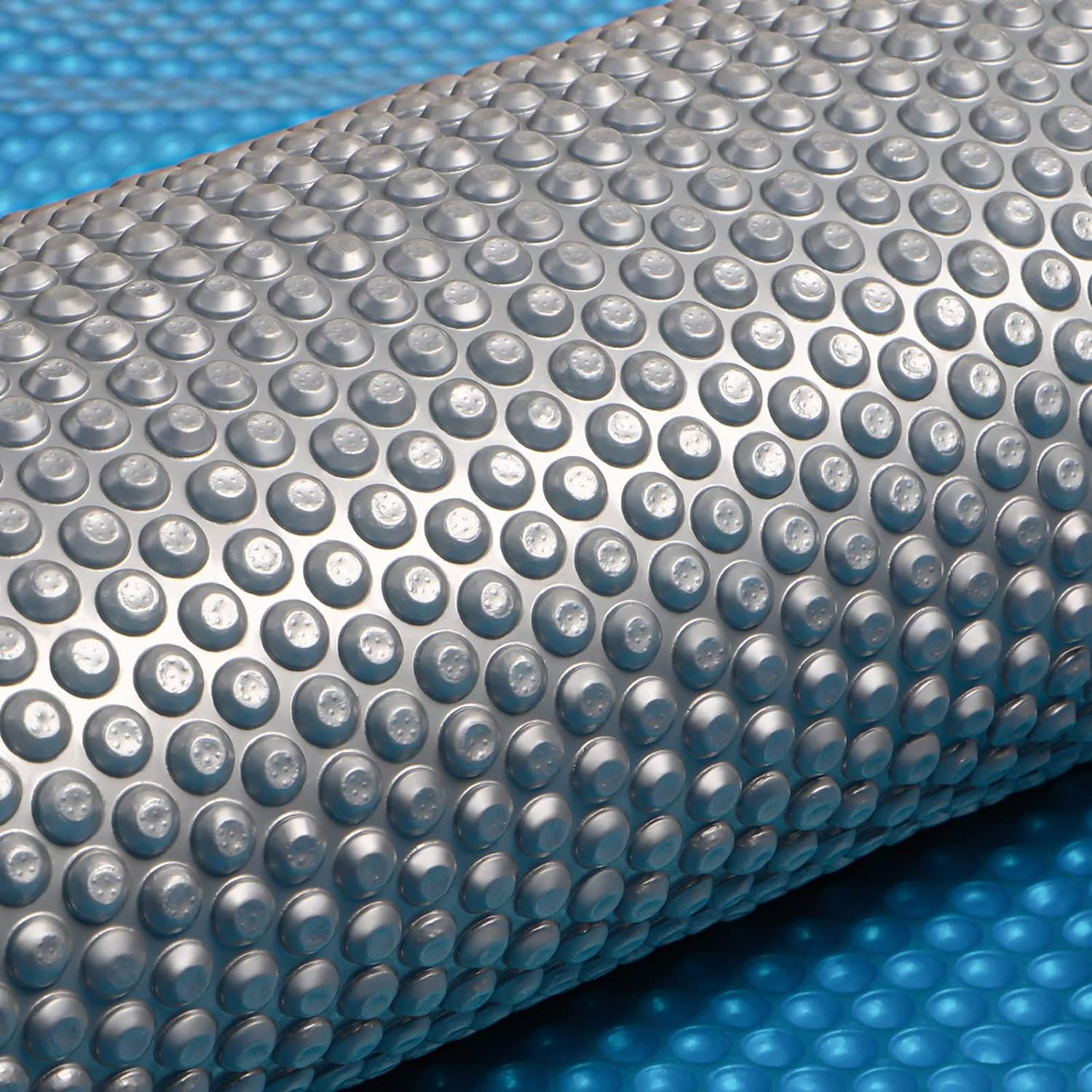 ALFORDSON Pool Cover 500 Microns Bubble 8M X 4.2M Solar Swimming Blanket with Isothermal Design, Keep Pool Clean and Easy to Cut - Blue and Silver image number 6