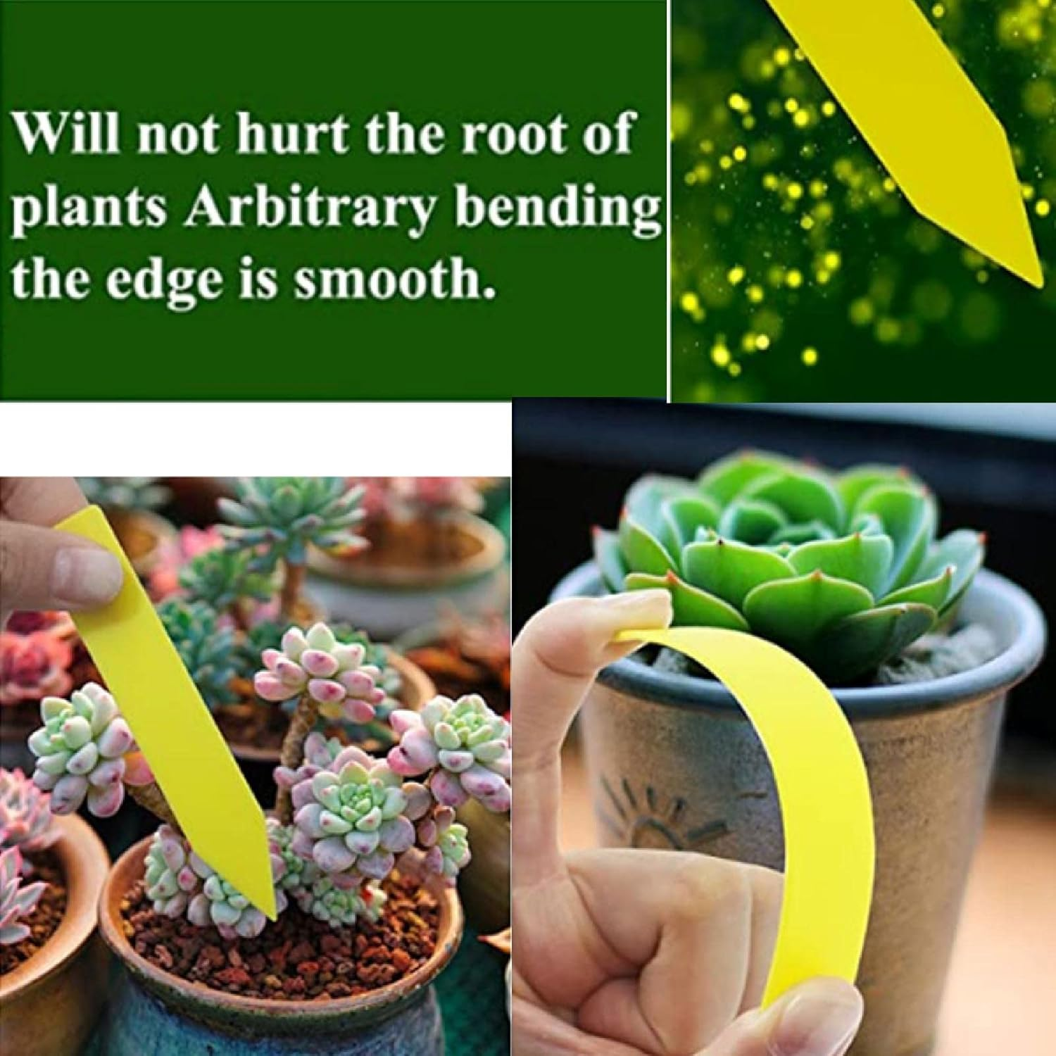 100 Pcs Plastic Plant Labels Colored, 10 X 1.8Cm / 5 X 1Cm Waterproof Garden Name Tags Markers for Seeds, Seedling, Herb, Vegetables image number 3