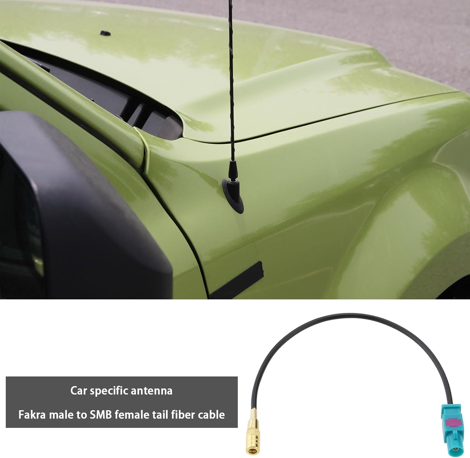 Ecsing Car Antenna Adapter Cable Fakra M Plug to SMB F Socket Compatible with Blaupunkt Compatible with JVC Compatible with Kenwood Compatible with Clarion image number 1