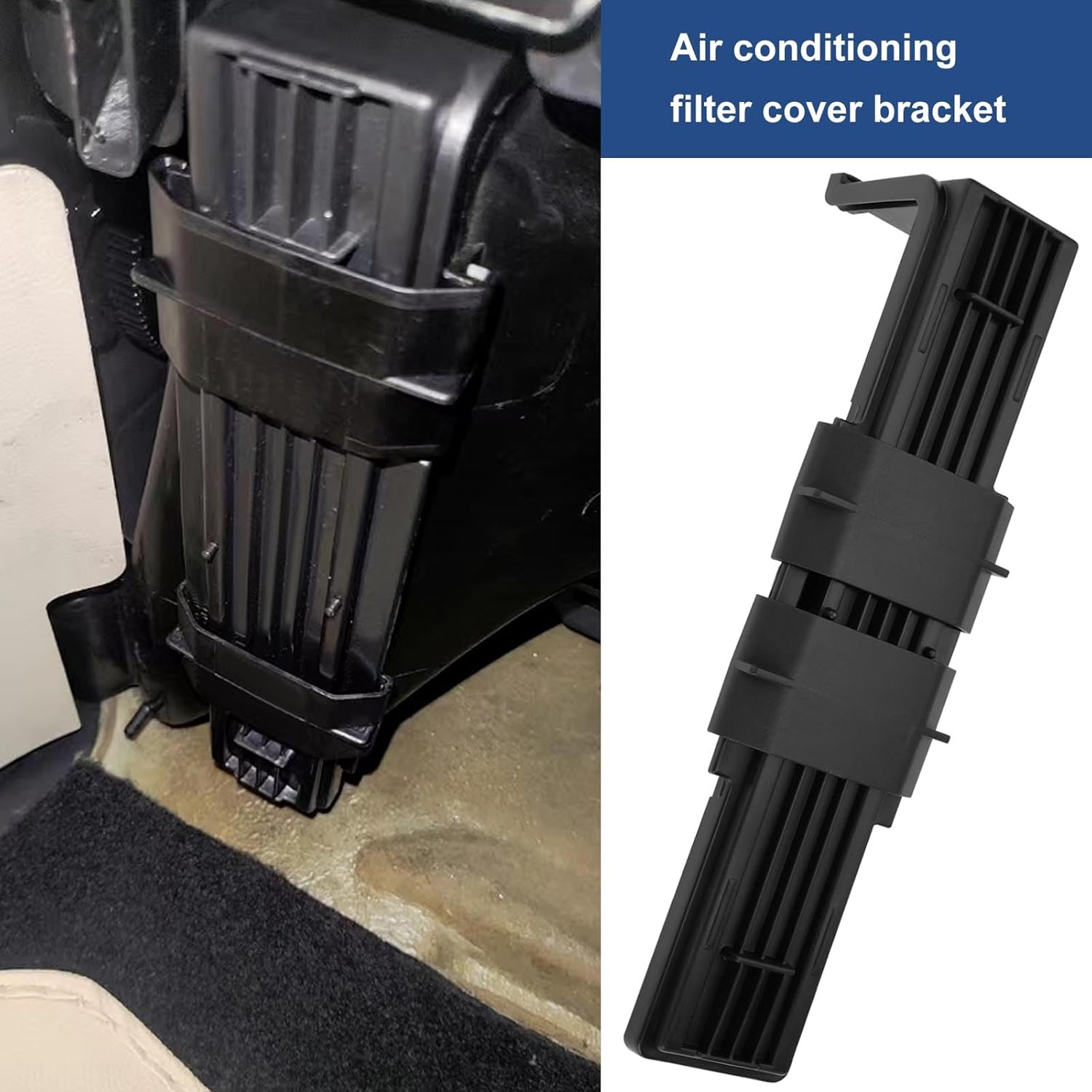 Emagtech 1Set Car AC Cabin Filter Cover Plate Dust Cabin Pollen Filter Housing Flap Cover Compatible with VW Polo Fox Ameo Compatible with Audi Compatible with 6Q0819422 image number 2