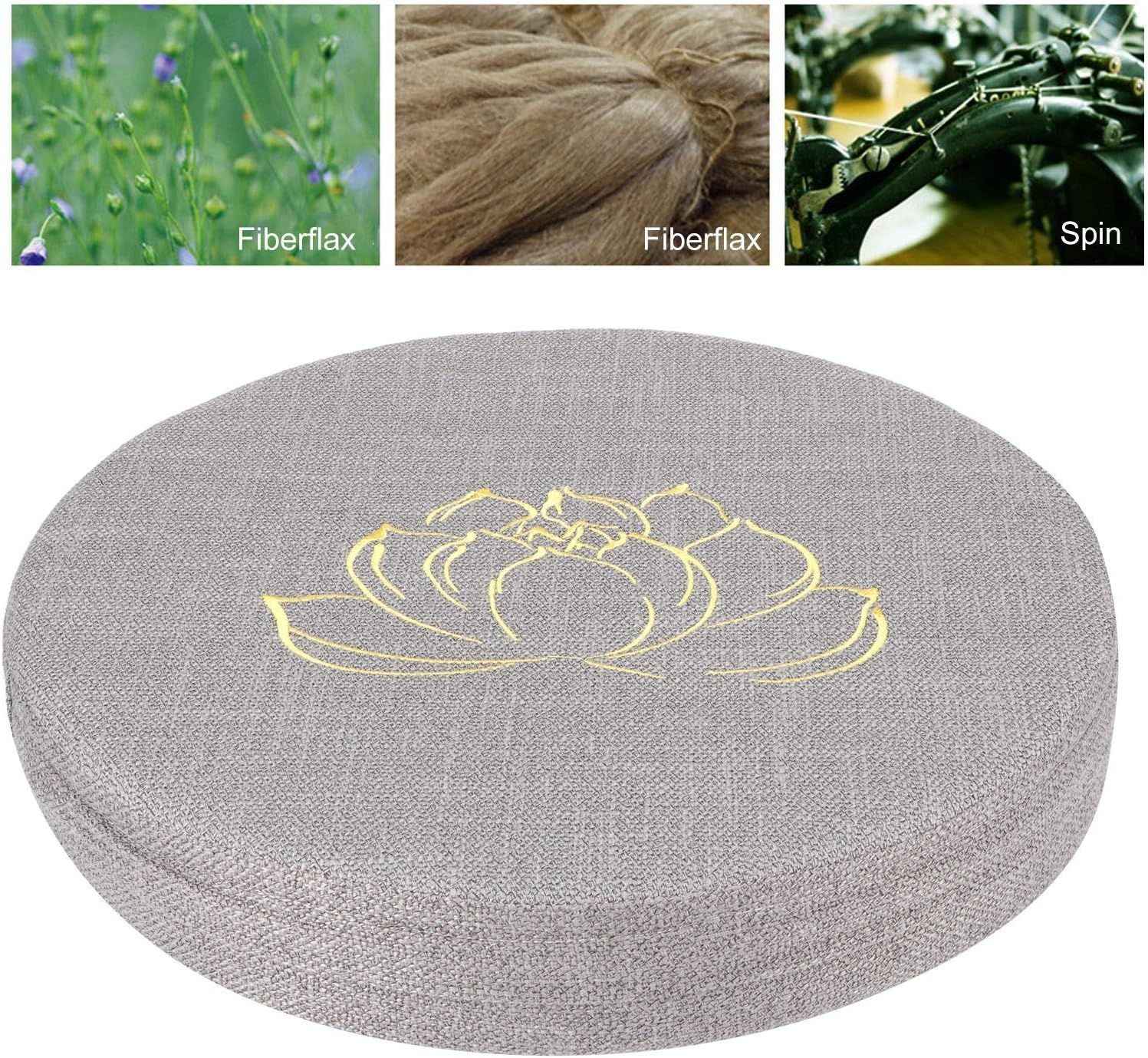 Outdoor round Floor Cushions for Sitting, Meditation, Yoga, Living Room, Sofa, Balcony (Grey) image number 5